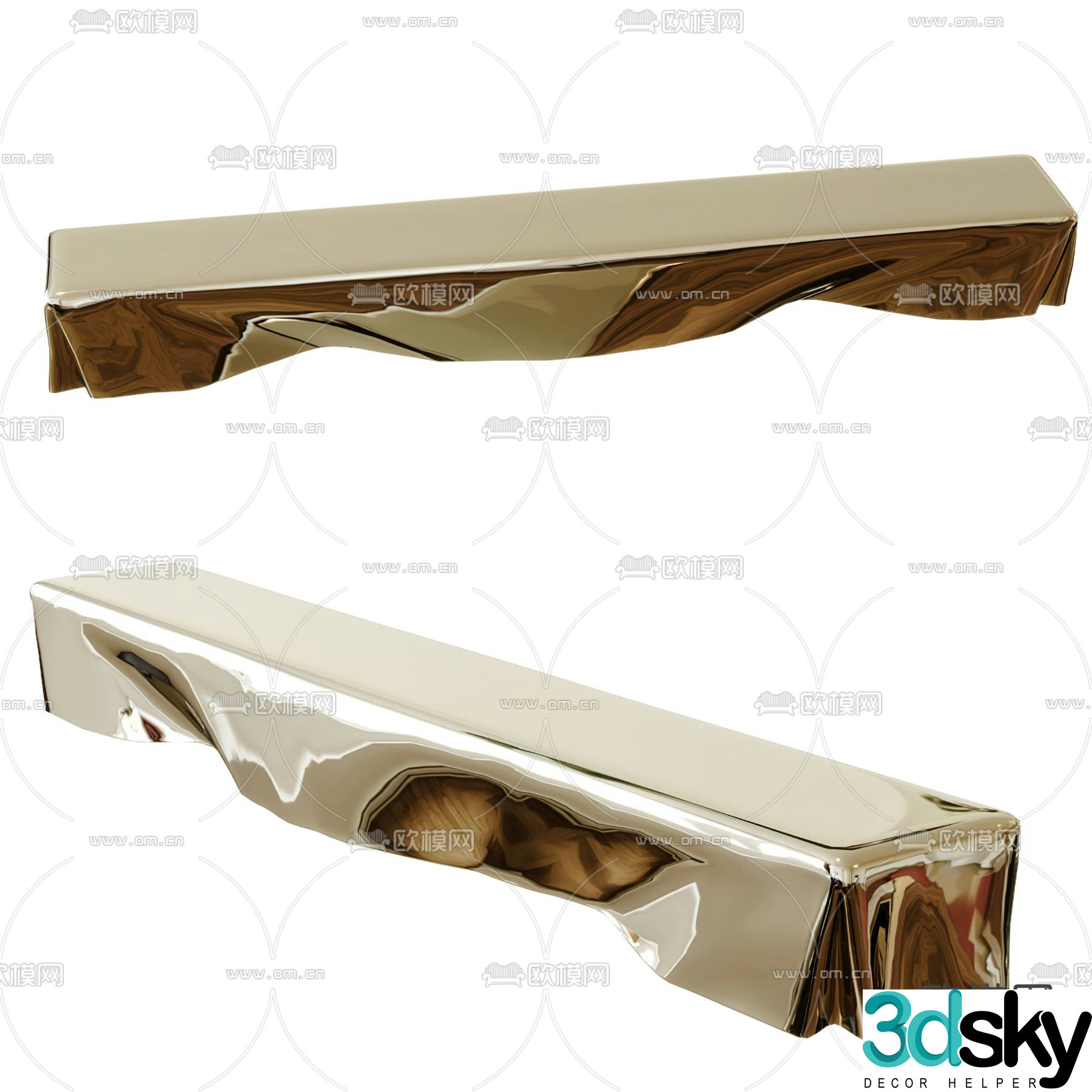 Fredr stainless steel bench shoe changing bench 3d model