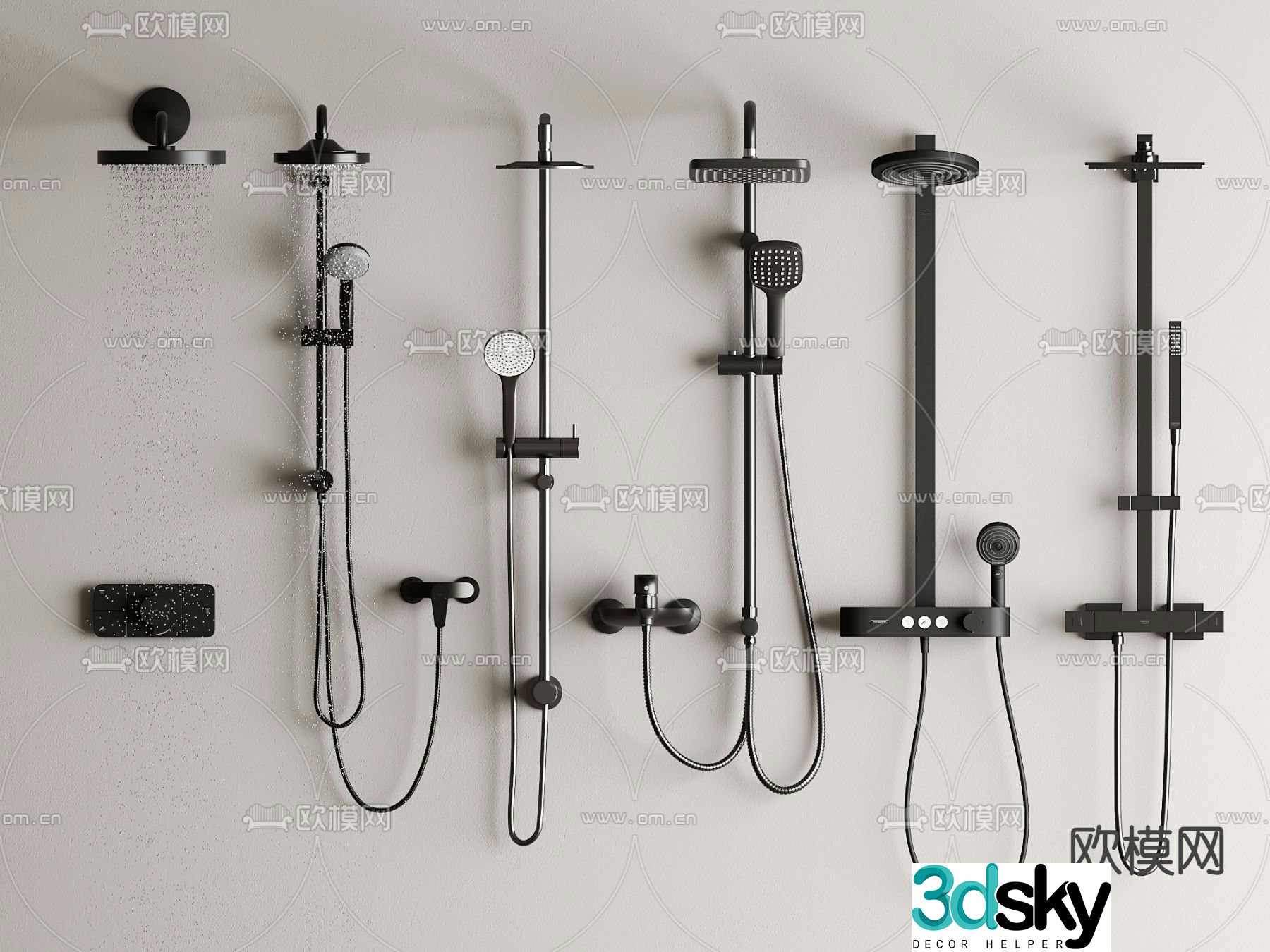 Shower shower head 3d model