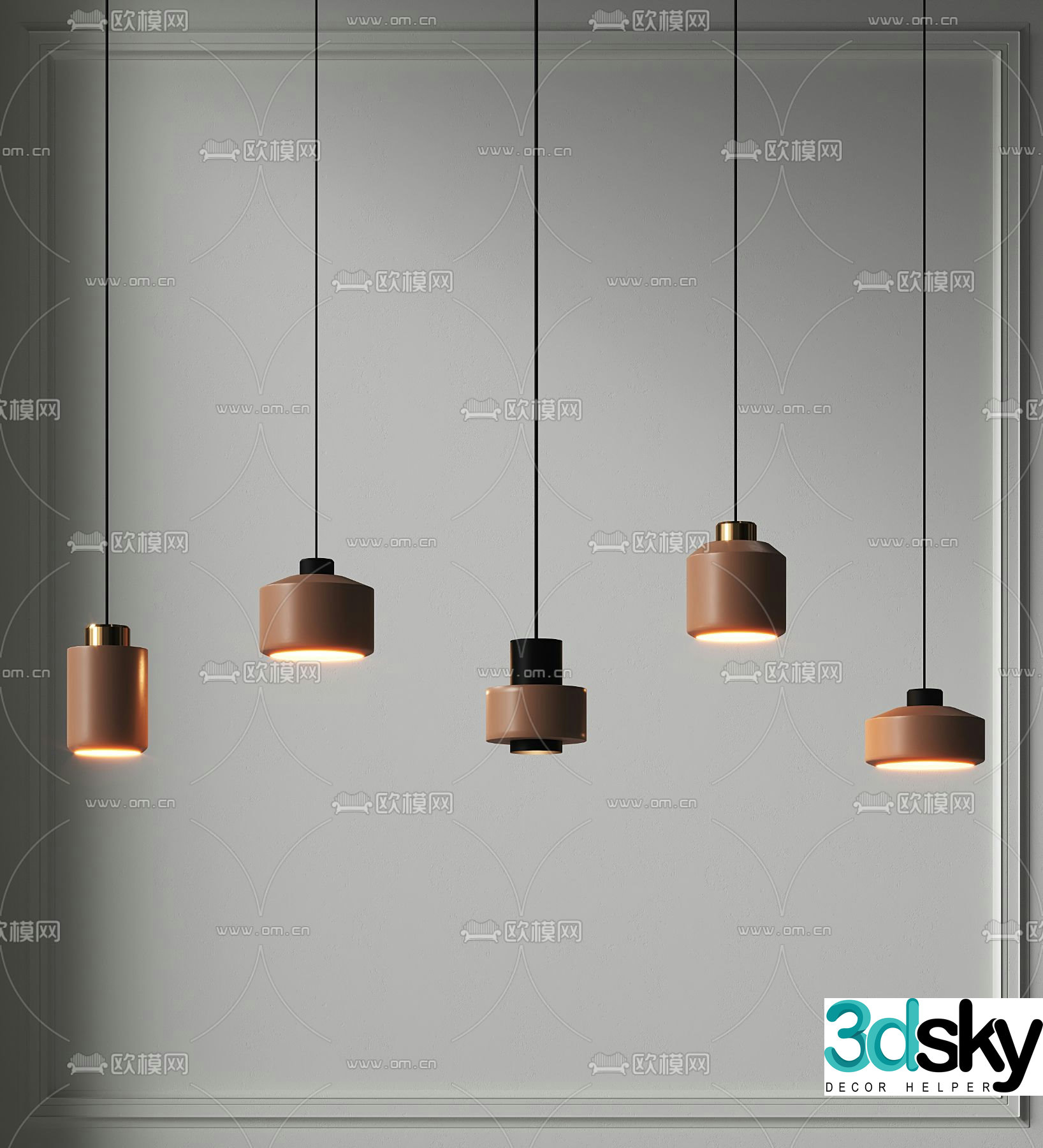 Fashion small chandelier bedside small chandelier 3d model