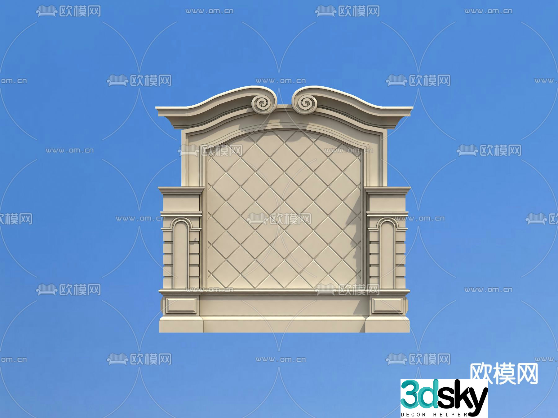 Villa scenery wall screen wall 3D model