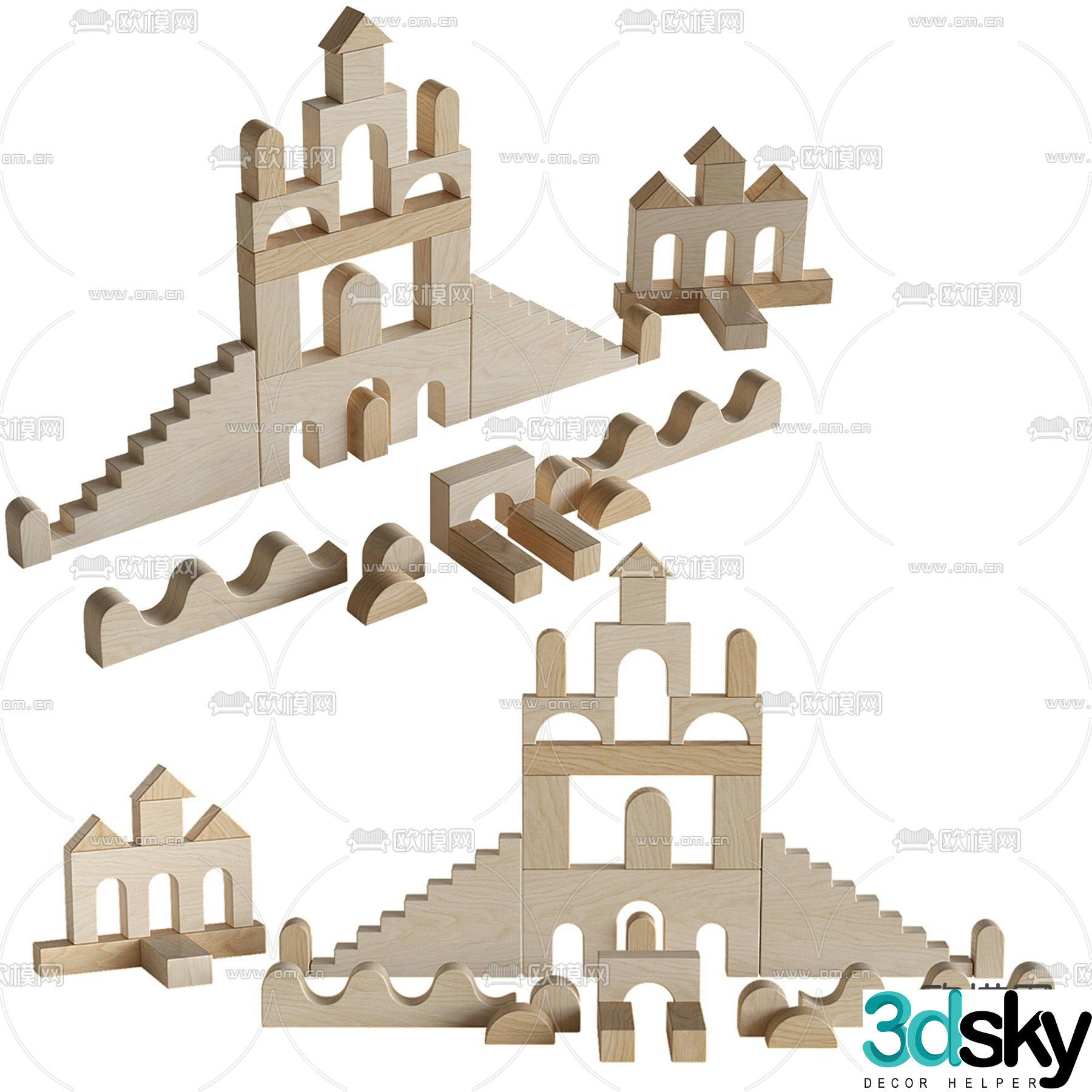 Children’s building blocks building block toy 3d model