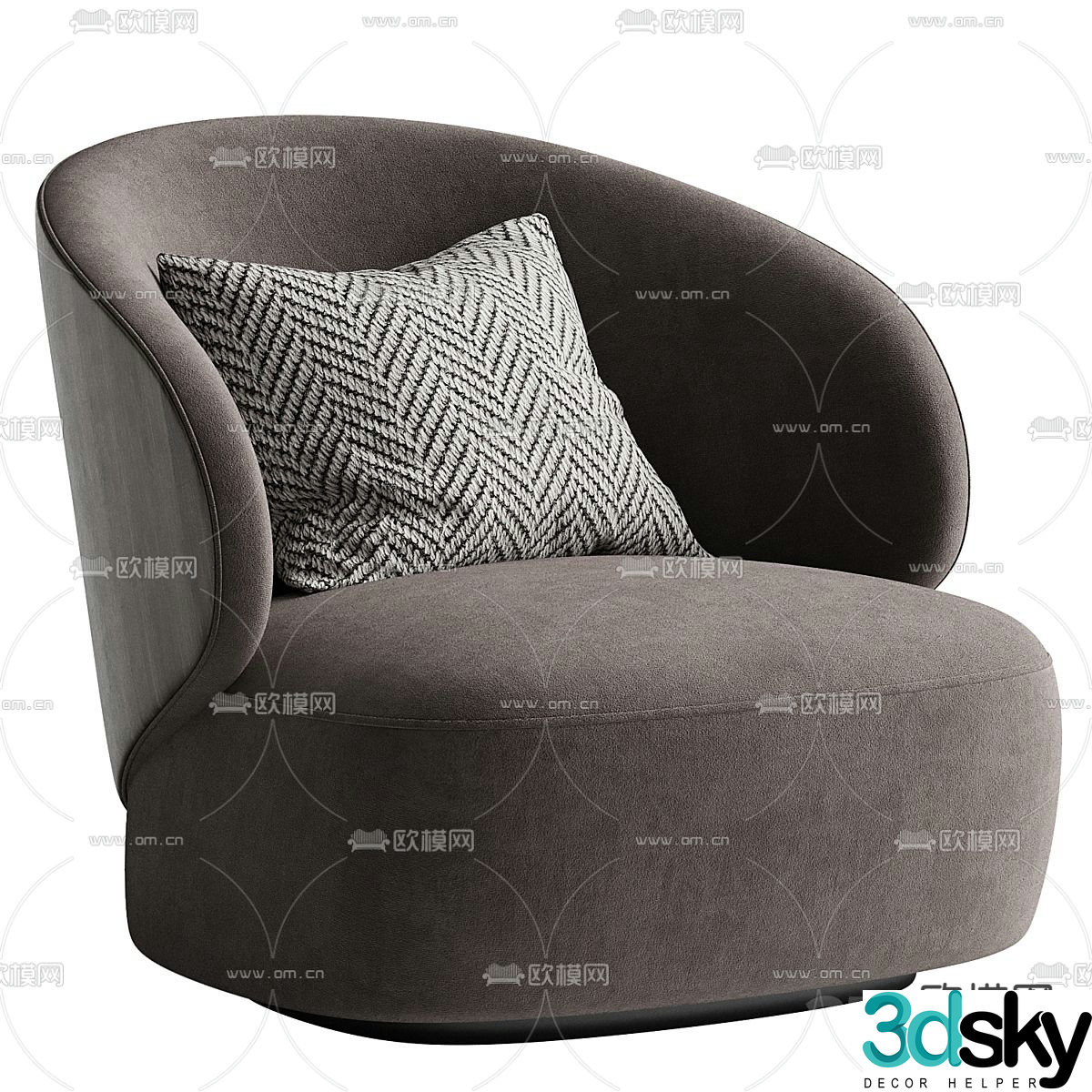 Single sofa leisure sofa 3d model