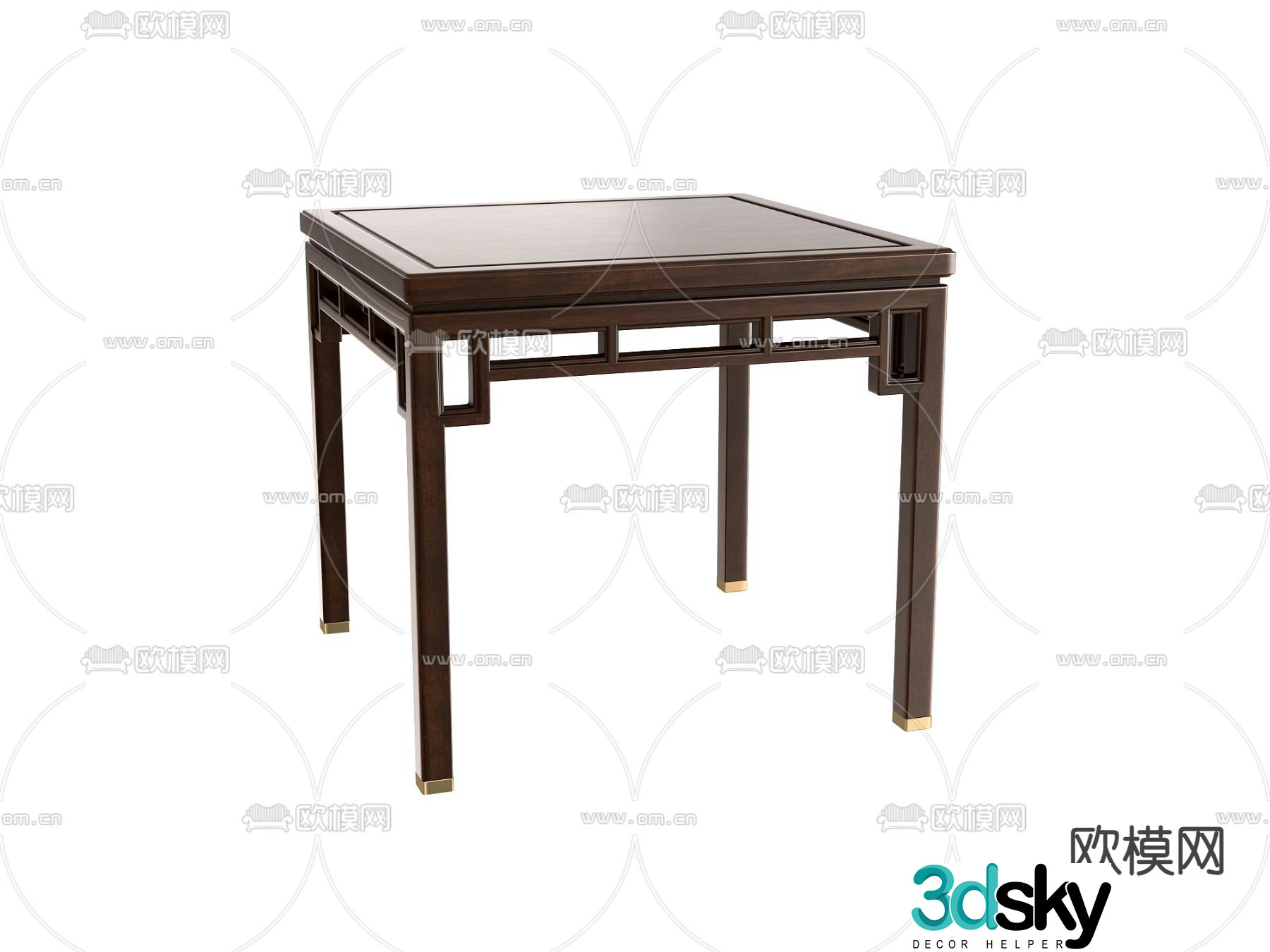 New Chinese dining table Eight Immortals table 3D model