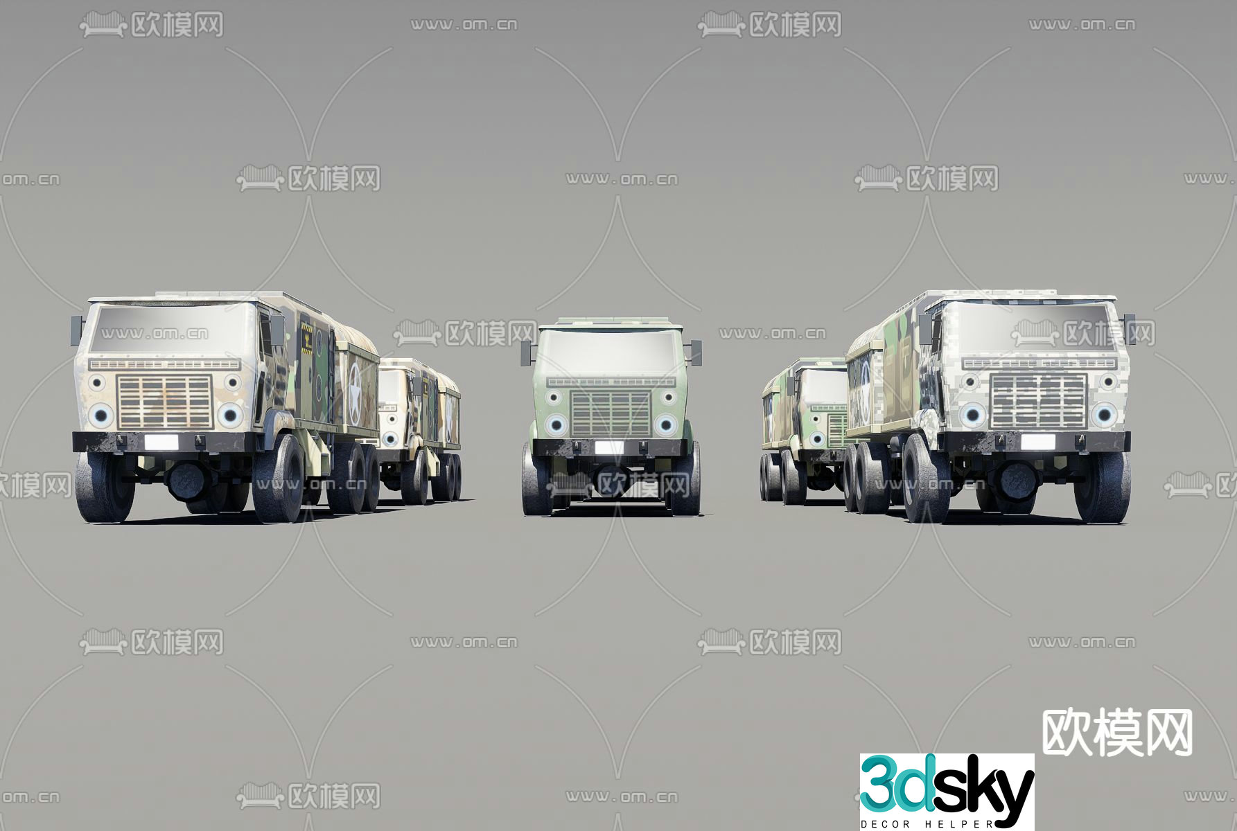 Military vehicle camouflage vehicle resource vehicle 3d model