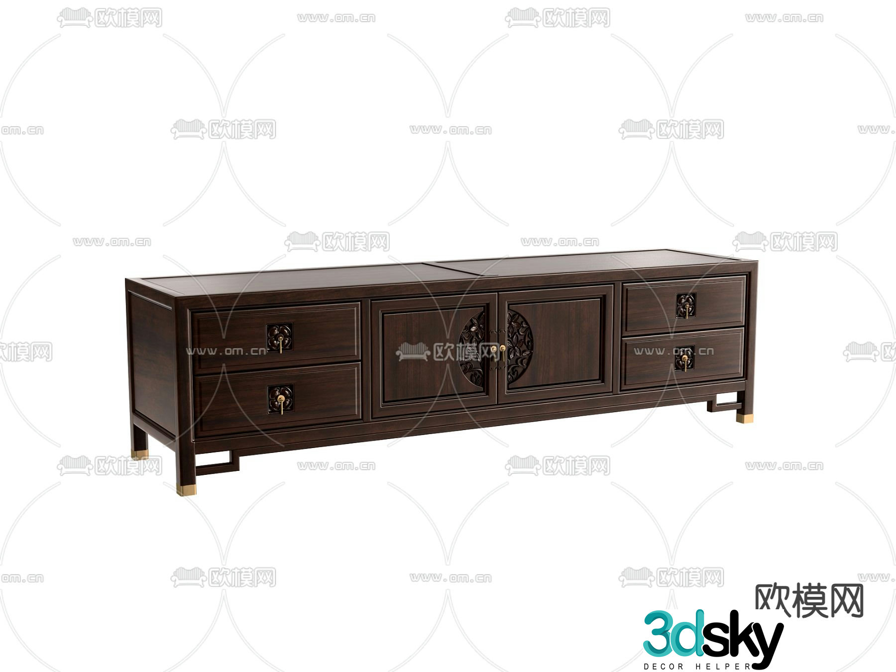 New Chinese style TV cabinet 3d model