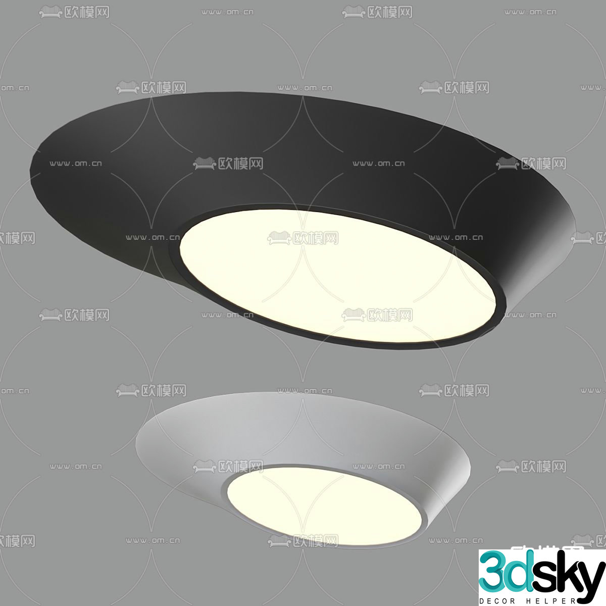 Geometric ceiling lamp 3d model