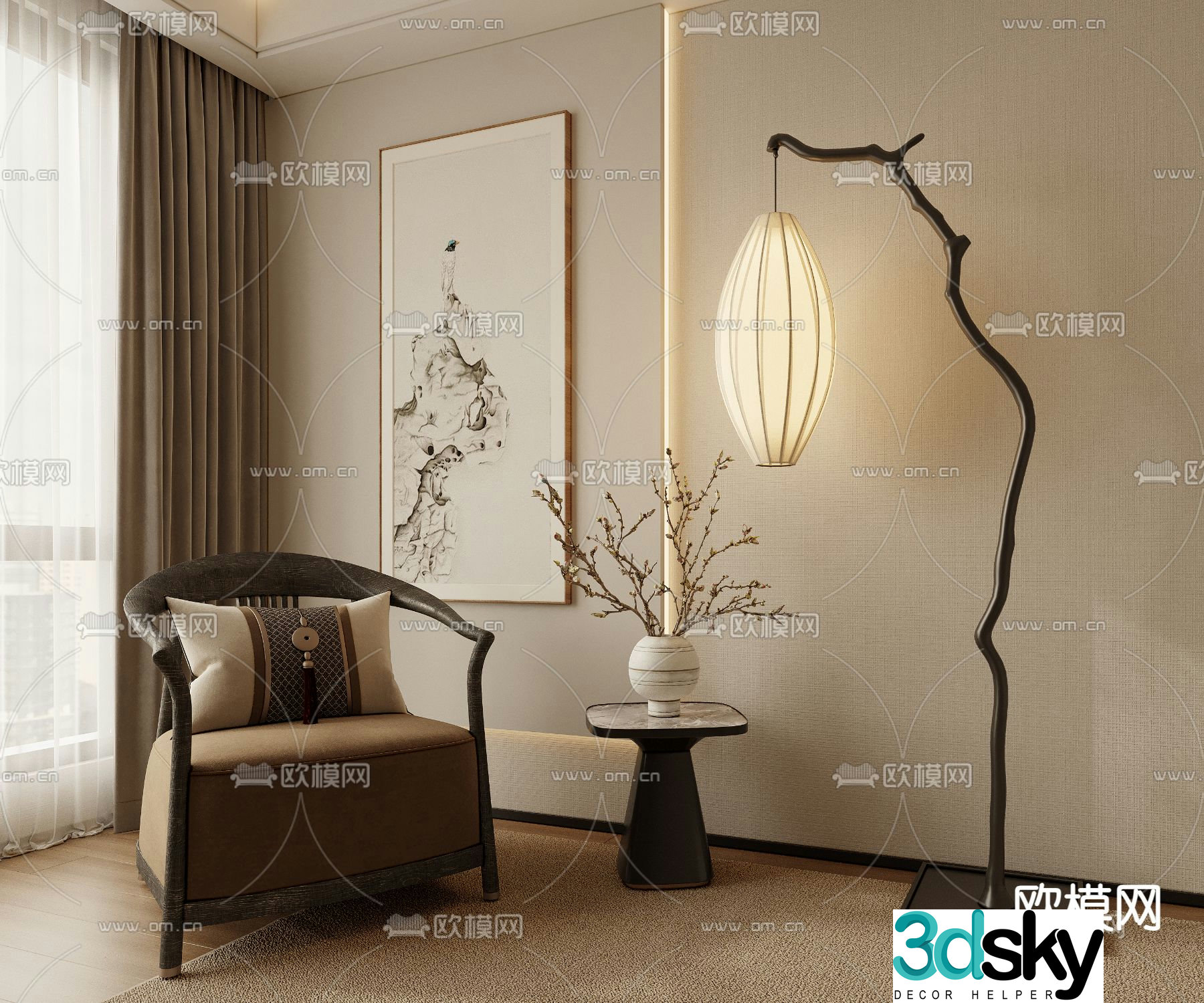 Single sofa 3d model