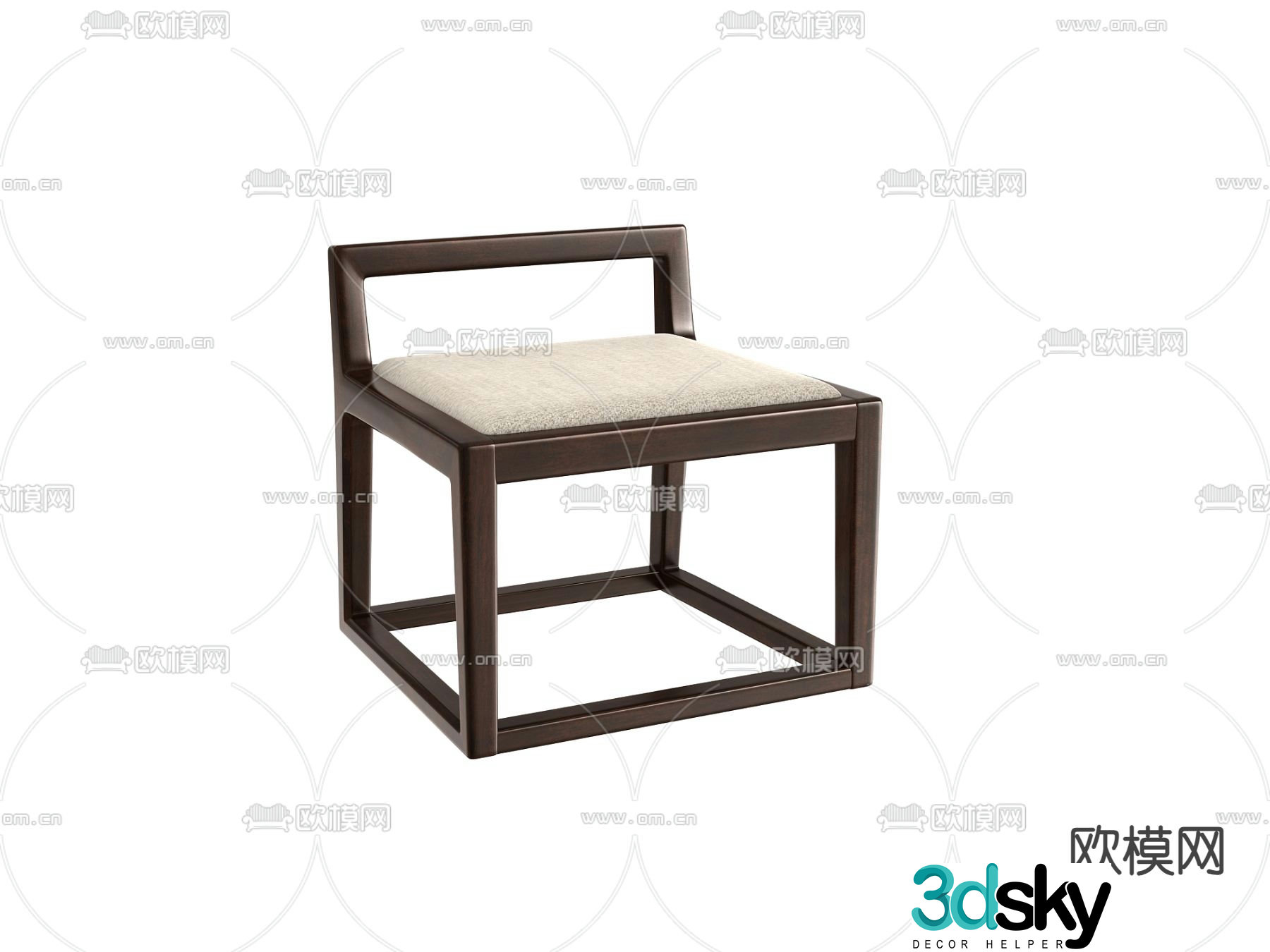 New Chinese style stool tea stool 3d model