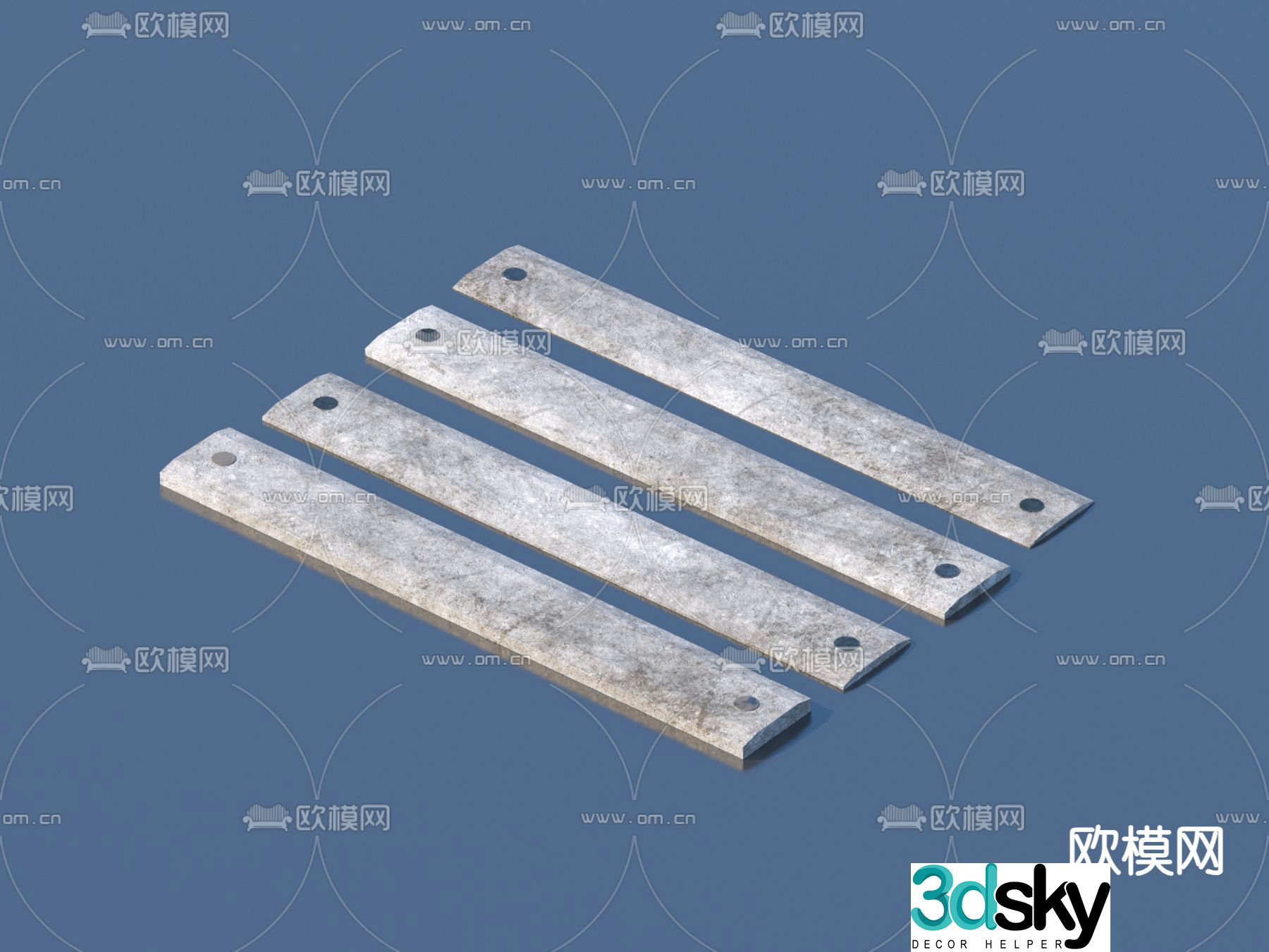 road blockage slow travel roadblock 3d model