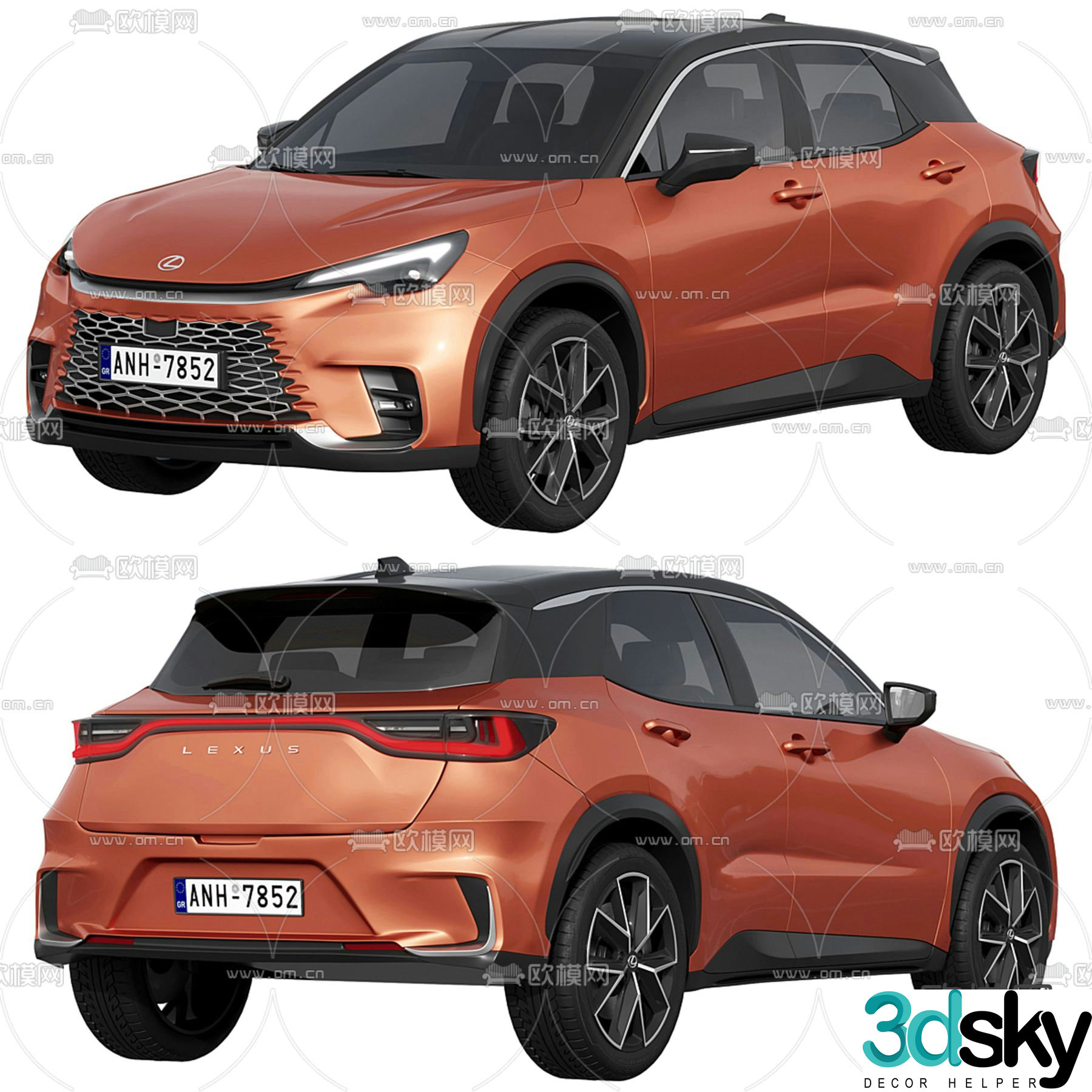 lexus car sedan 3d model