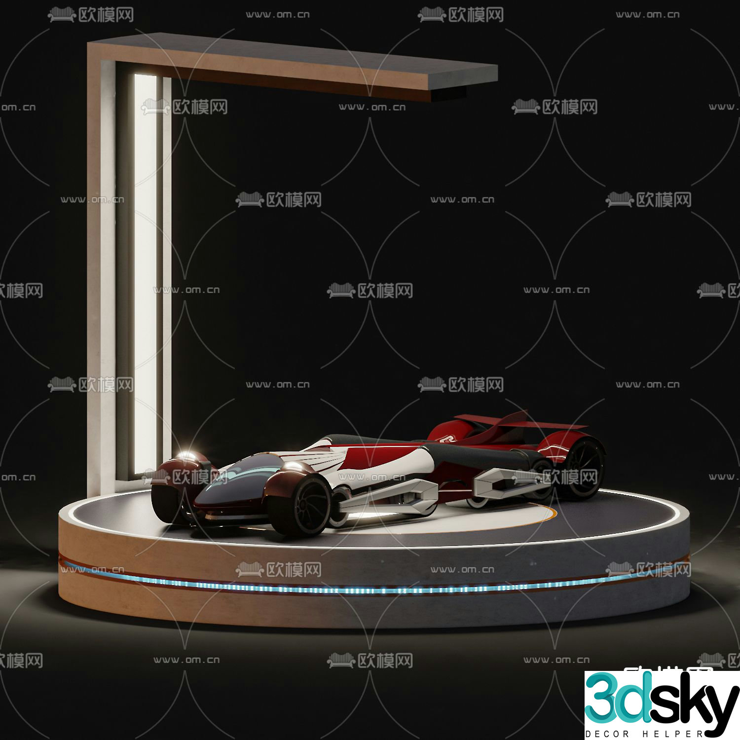 car sports car race car 3d model