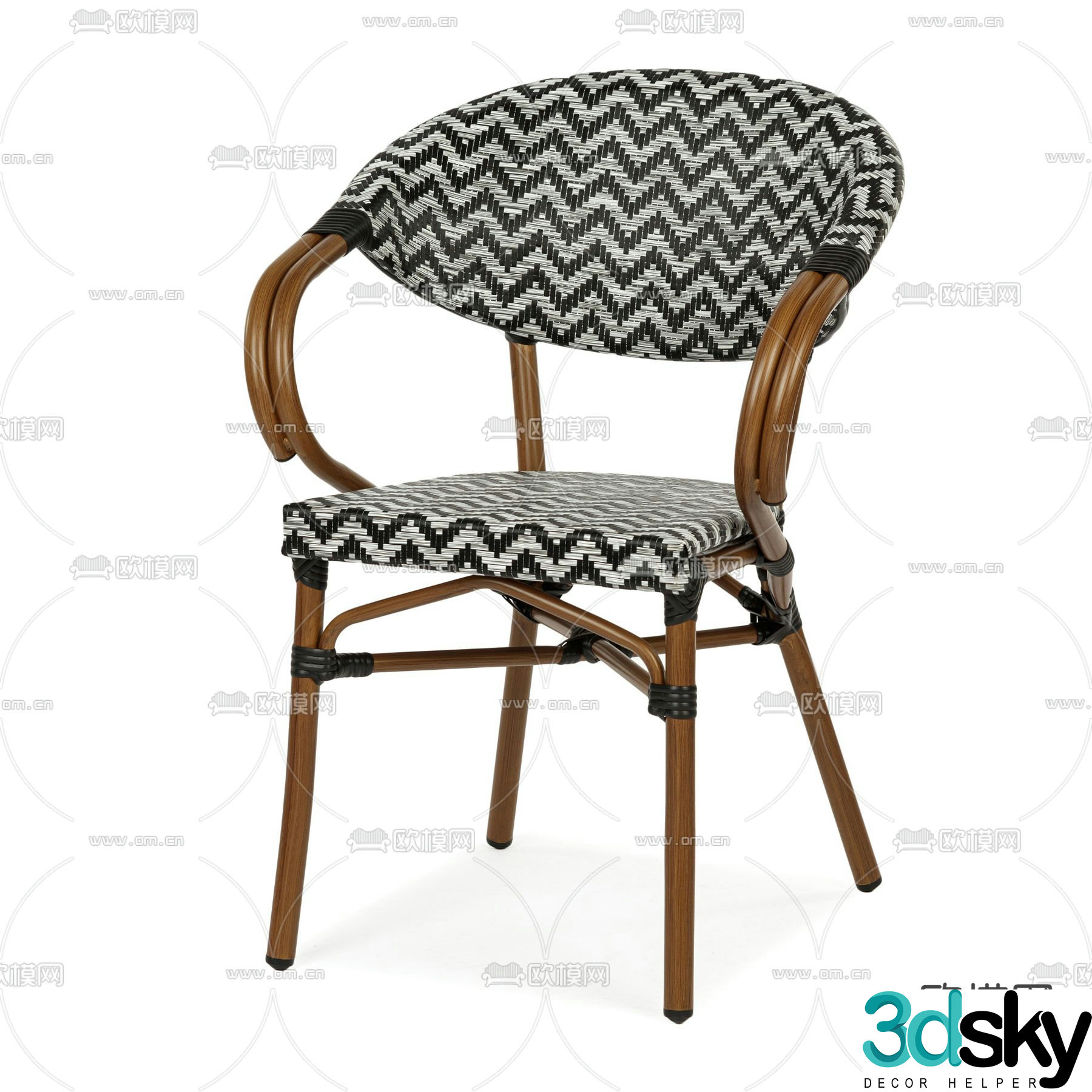Outdoor chair leisure chair 3d model