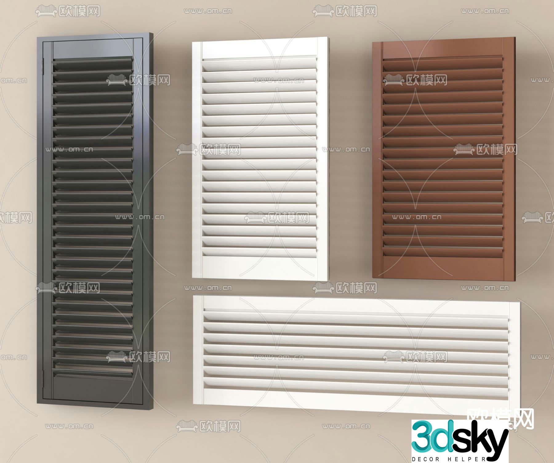 Window blinds 3d model