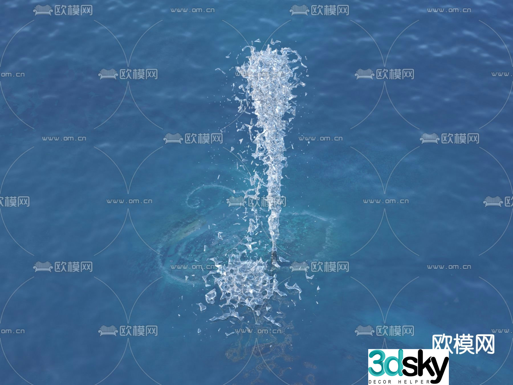 fountain fountain waterscape 3d model