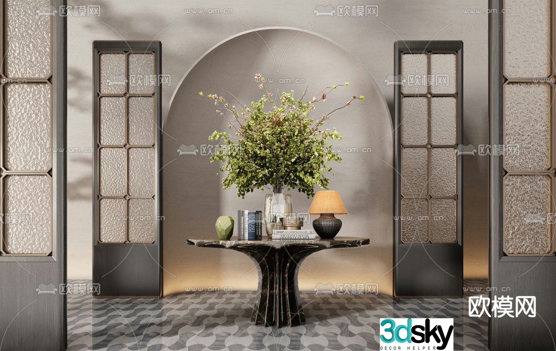 CCD hotel end view deck 3d model