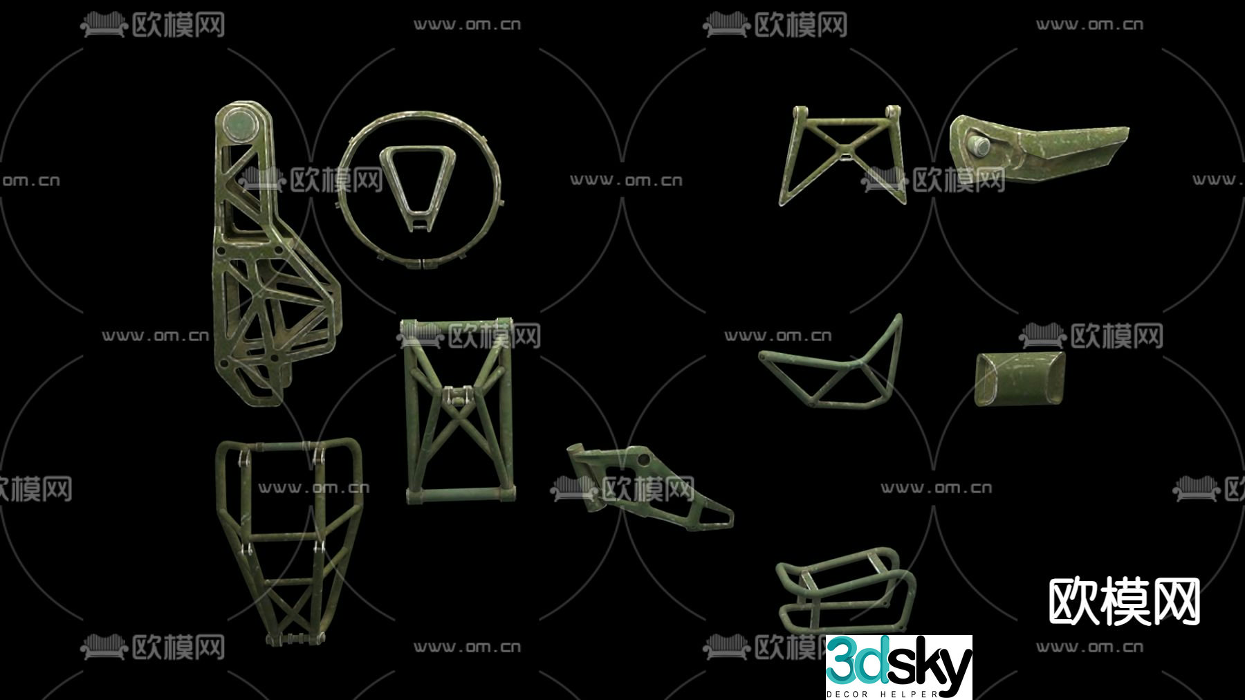 Sci-fi mecha accessories 3d model