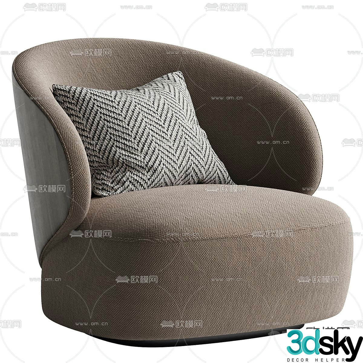 Single sofa leisure sofa 3d model