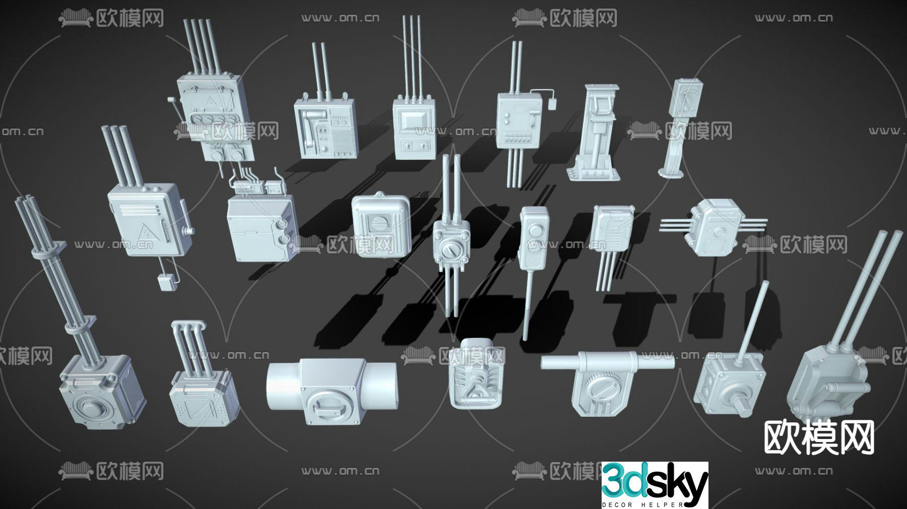 Industrial pipeline, industrial meter, switch controller 3D model