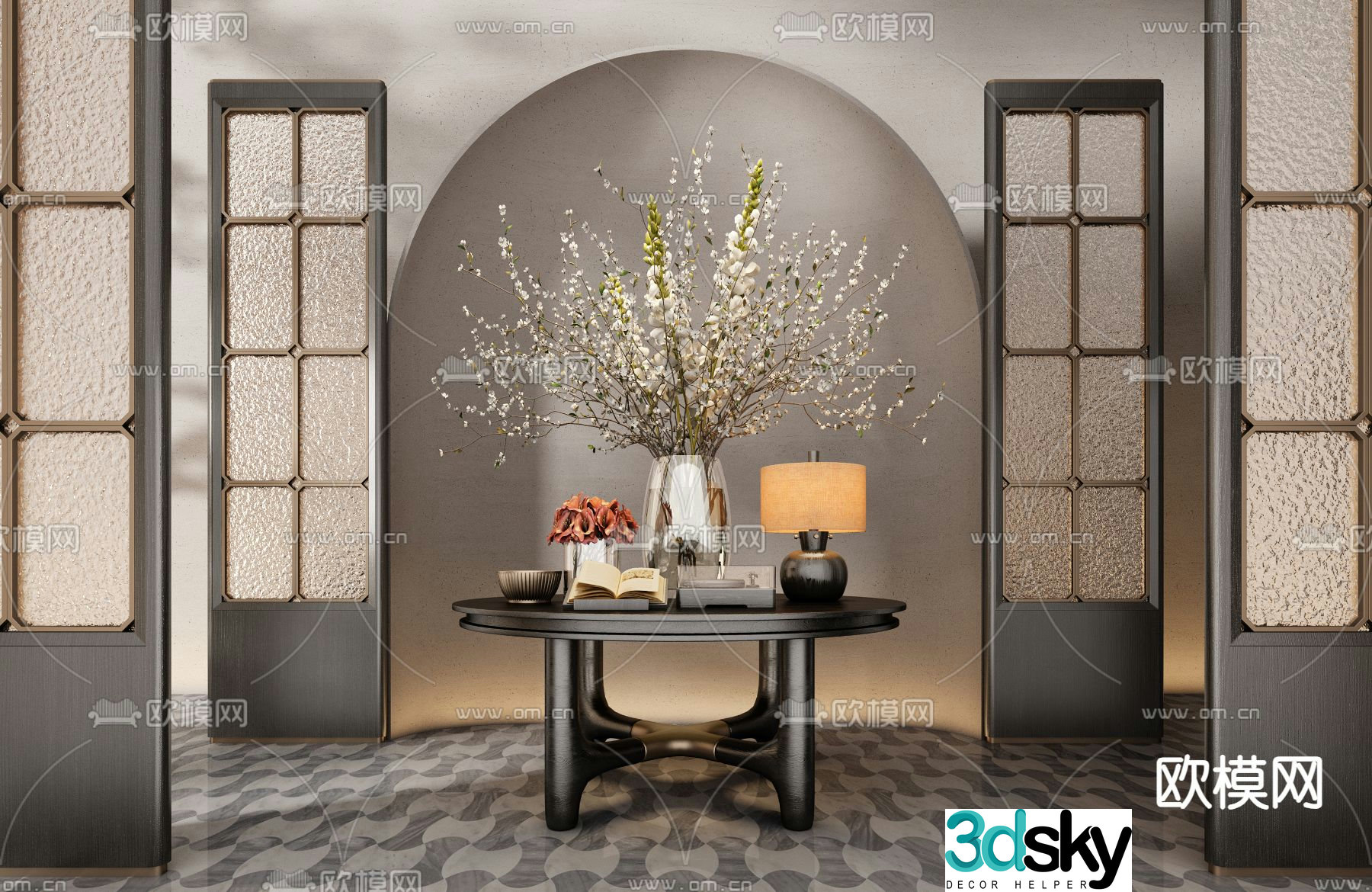 CCD hotel end view deck 3d model