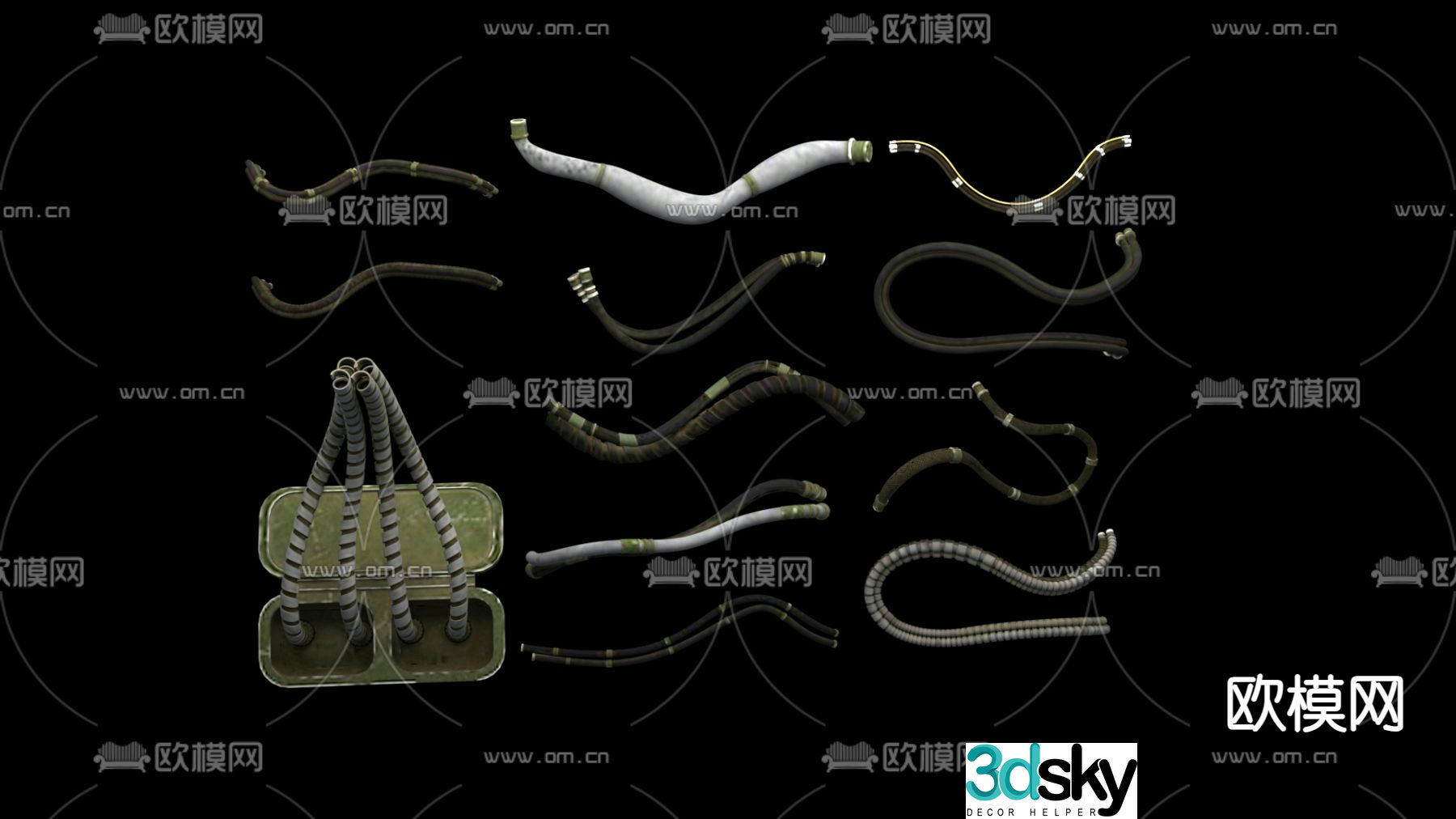 Sci-fi parts mechanical parts 3d model