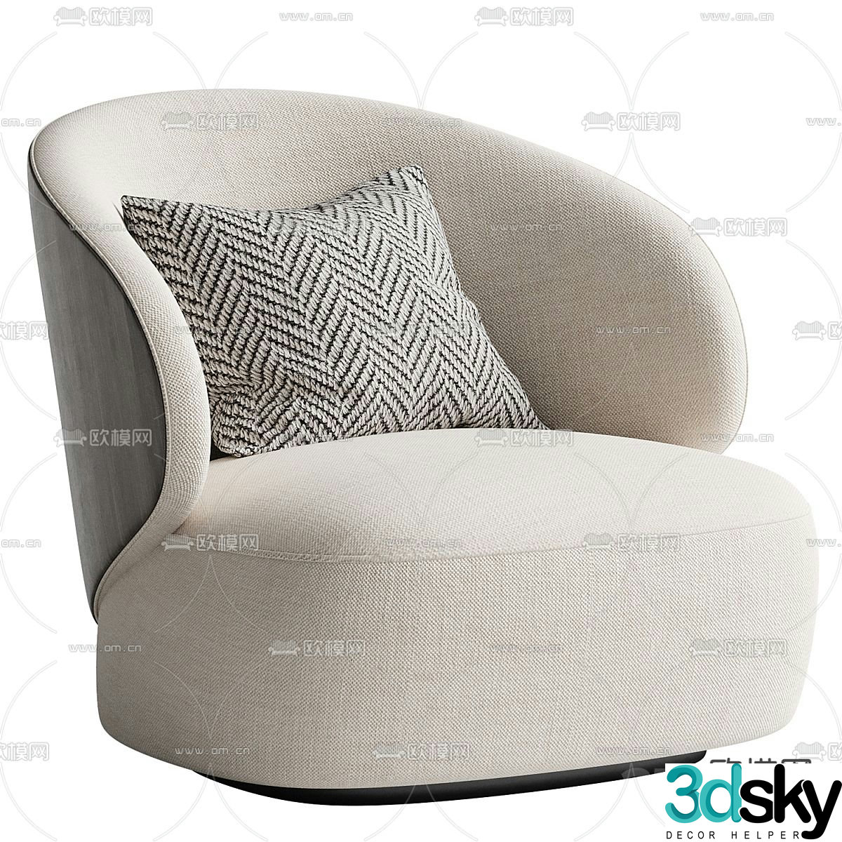 Single sofa leisure sofa 3d model
