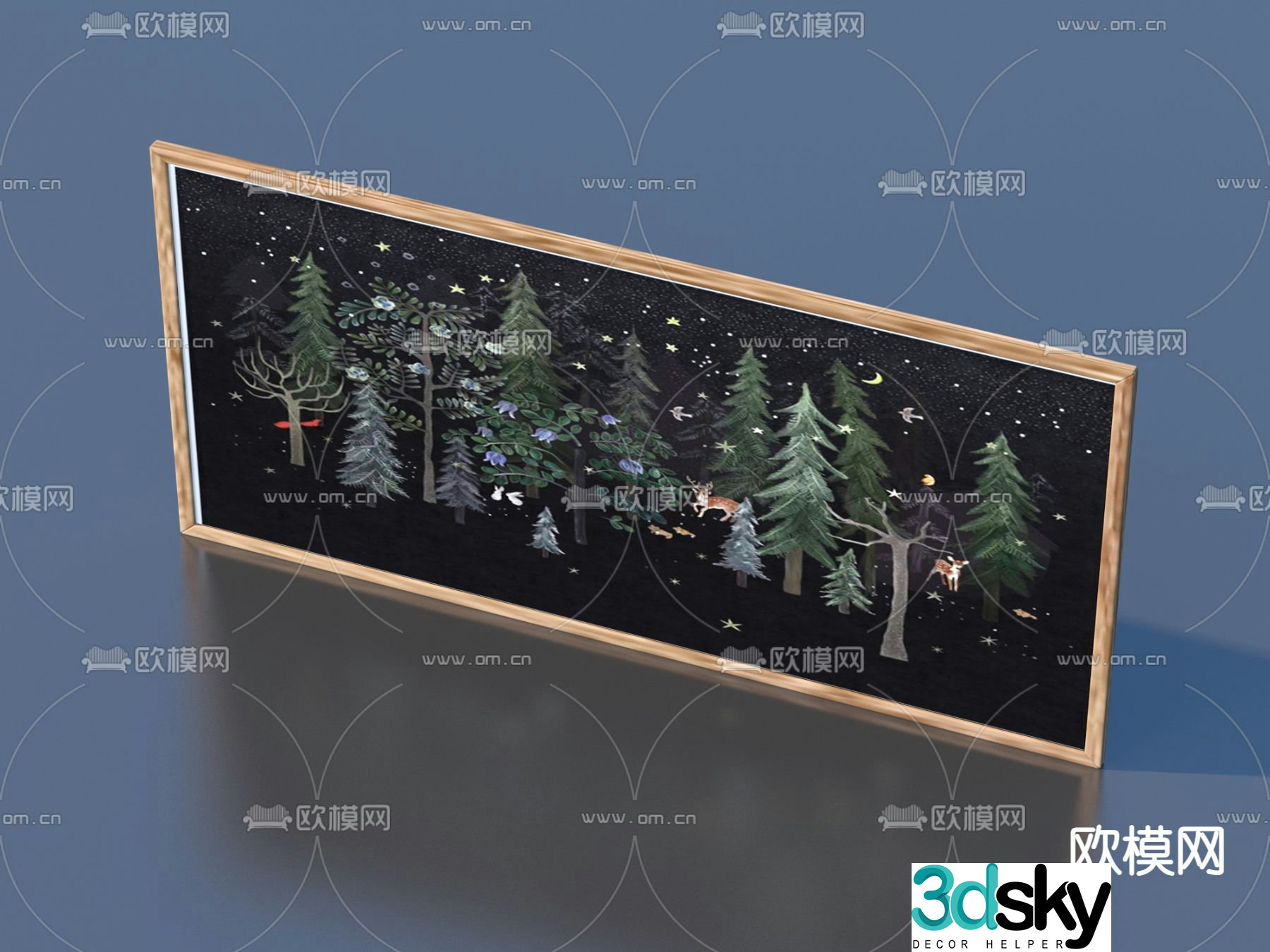 billboard shop sign blackboard 3d model
