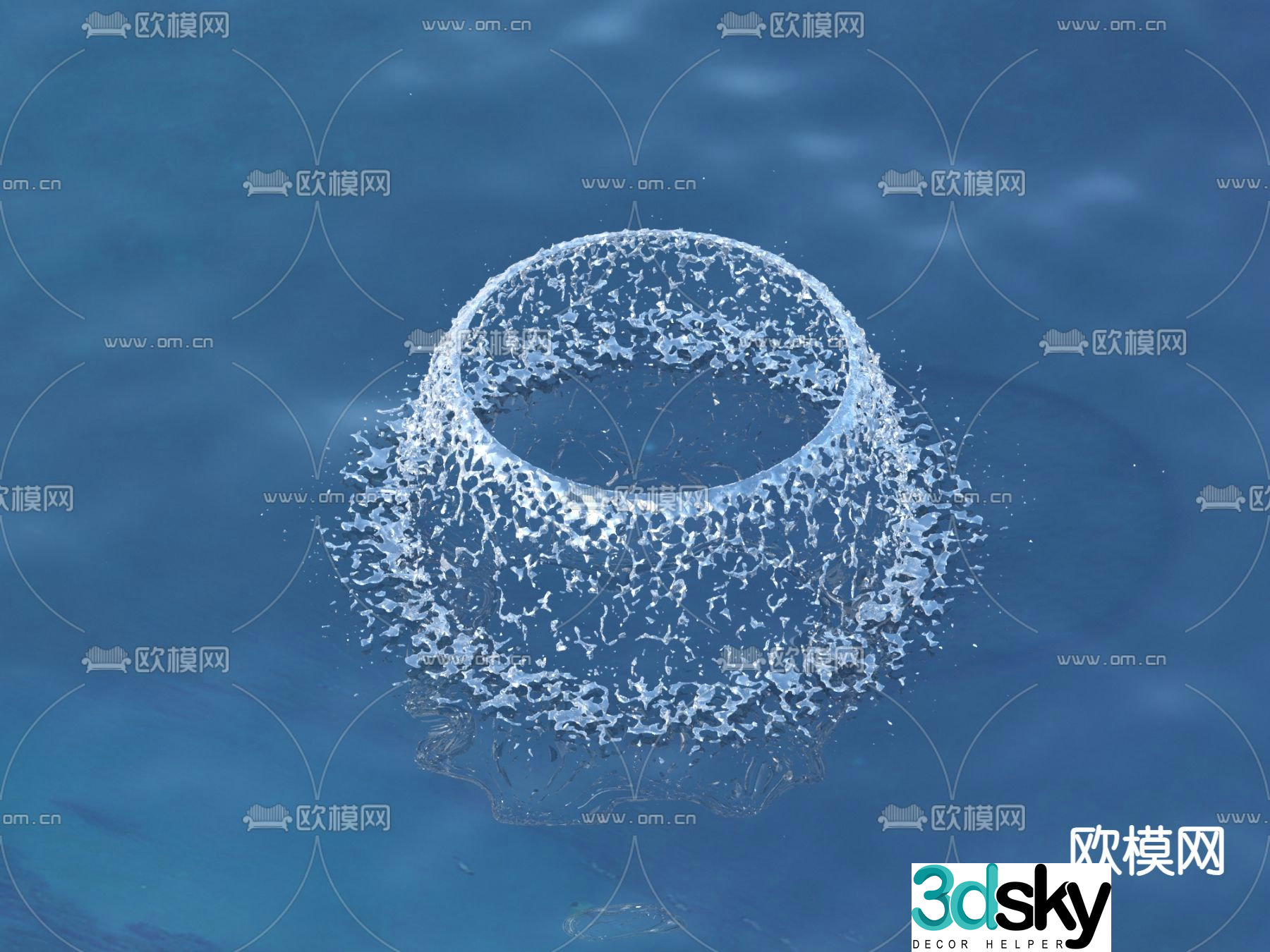 fountain fountain waterscape 3d model