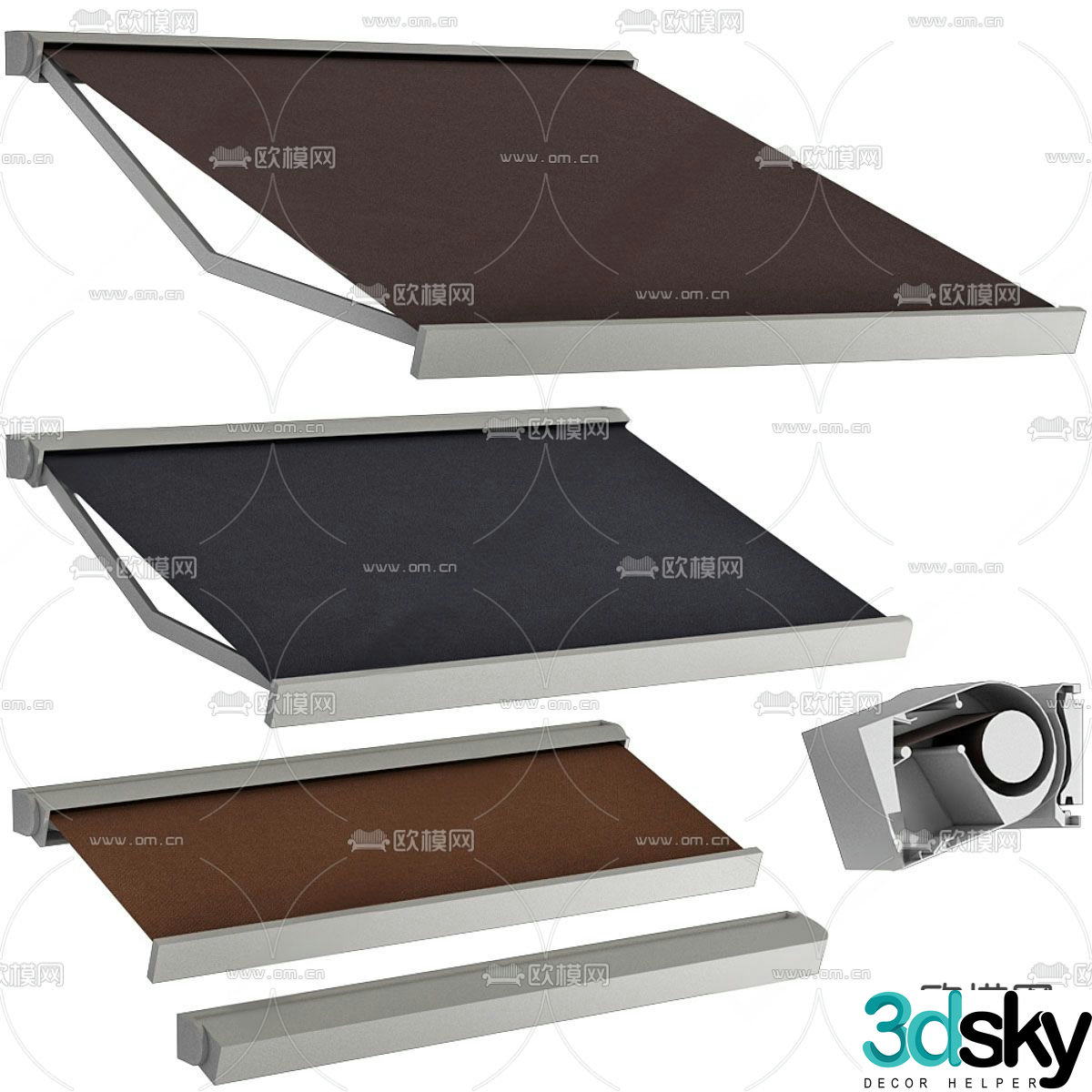 Retractable awning 3d model