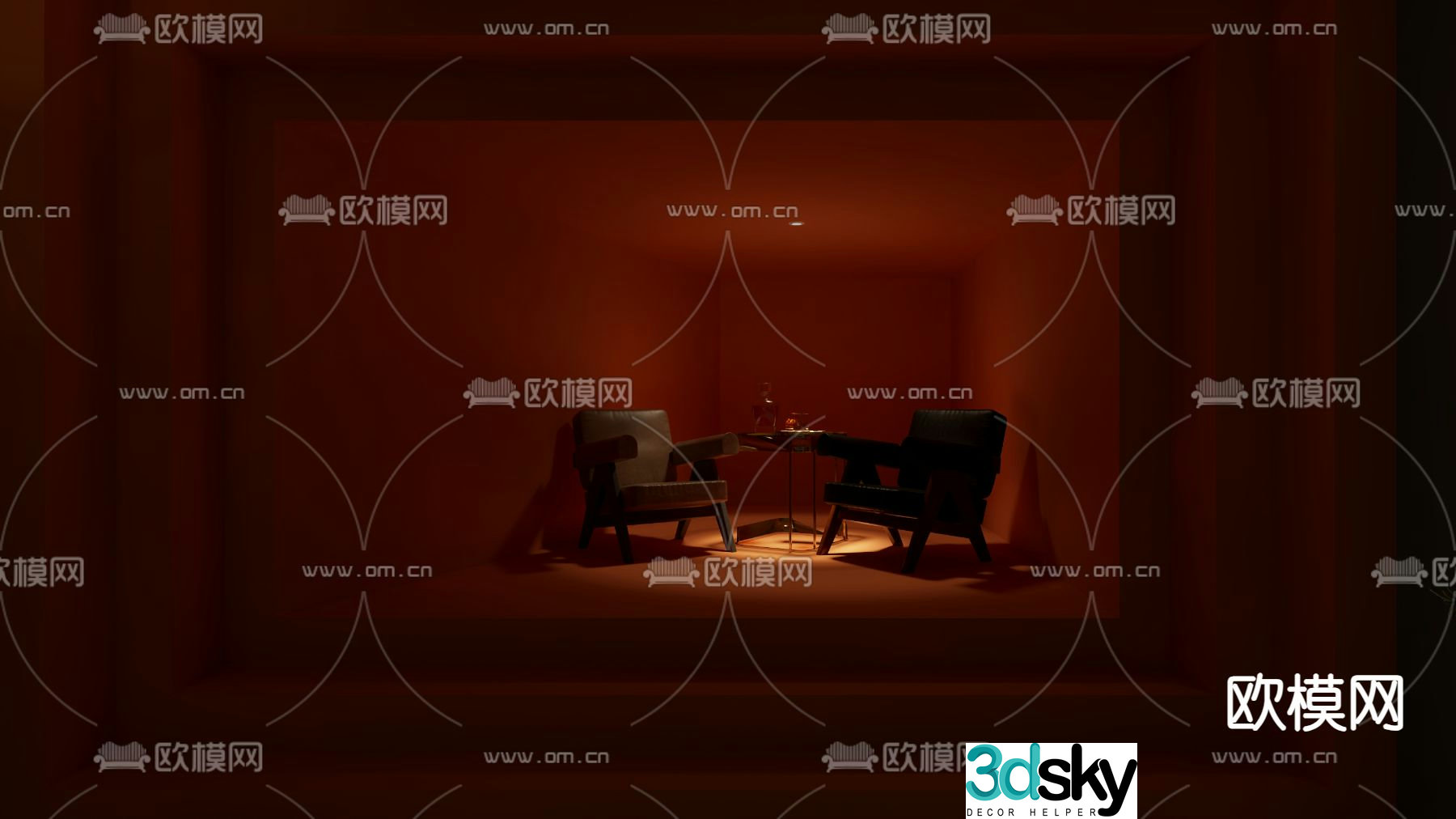 ins villa courtyard courtyard landscape 3d model