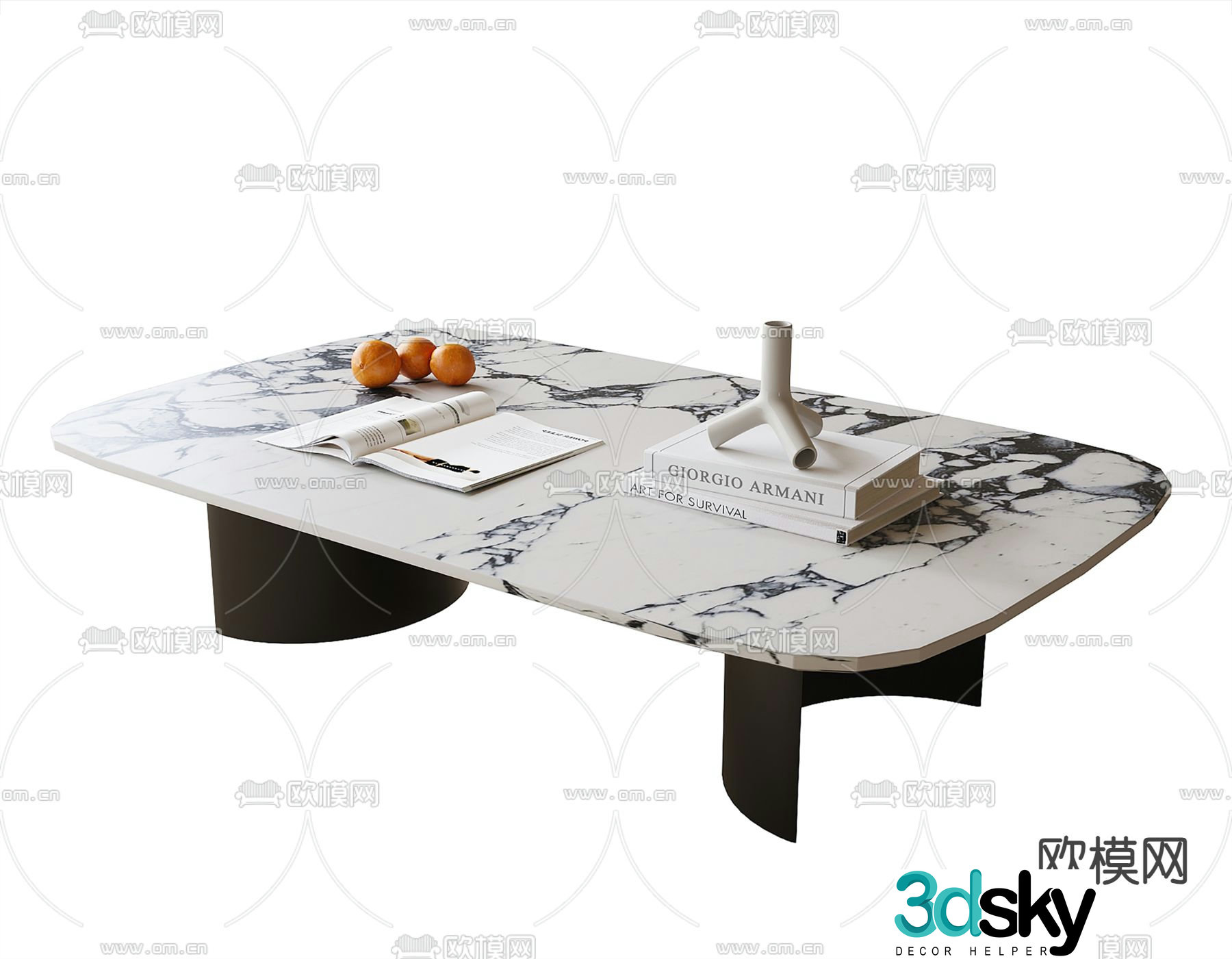 Marble coffee table 3d model