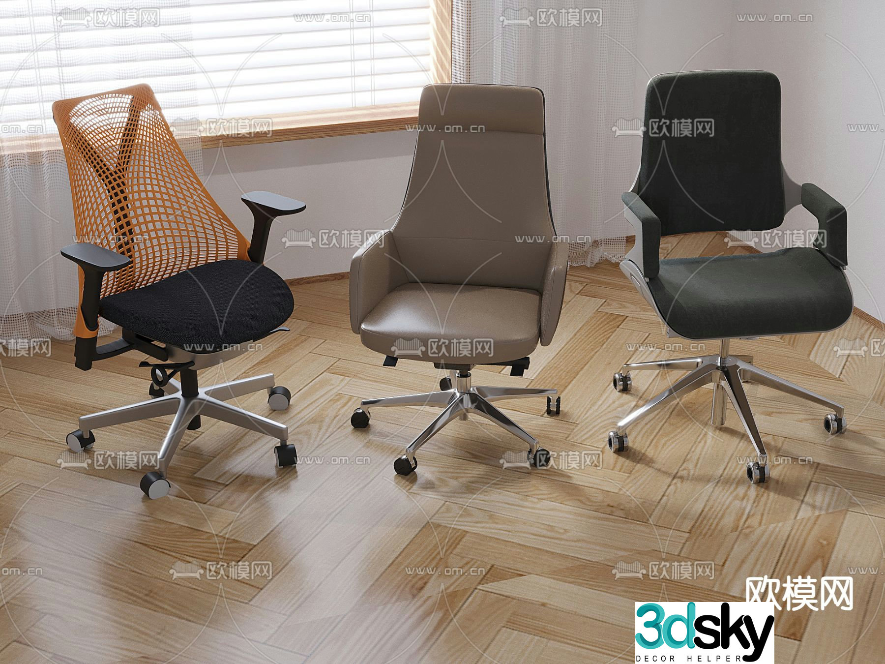 Office chair conference chair shift chair 3d model