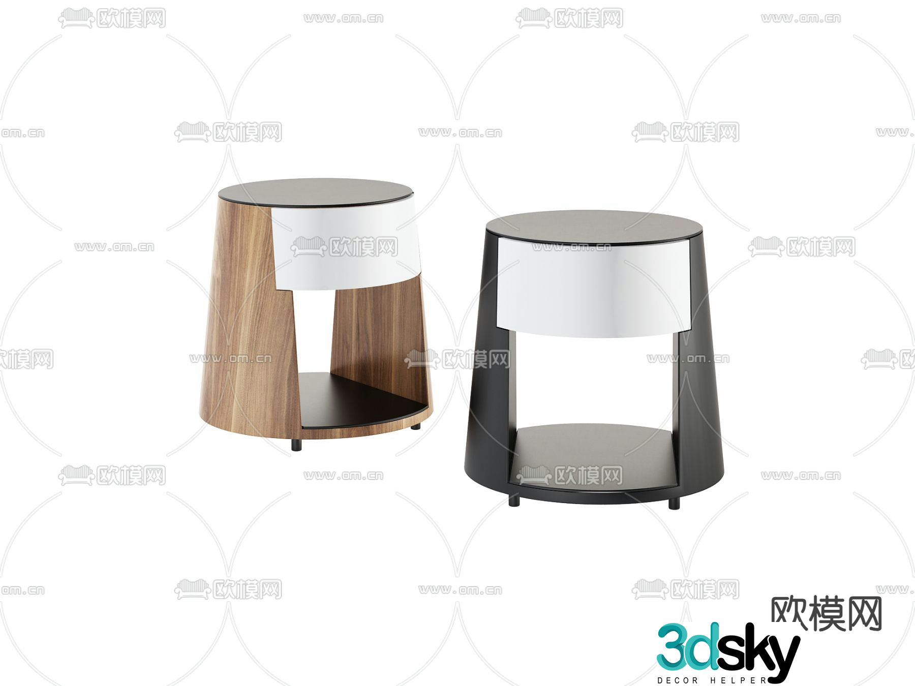 Modern bedside table 3d model
