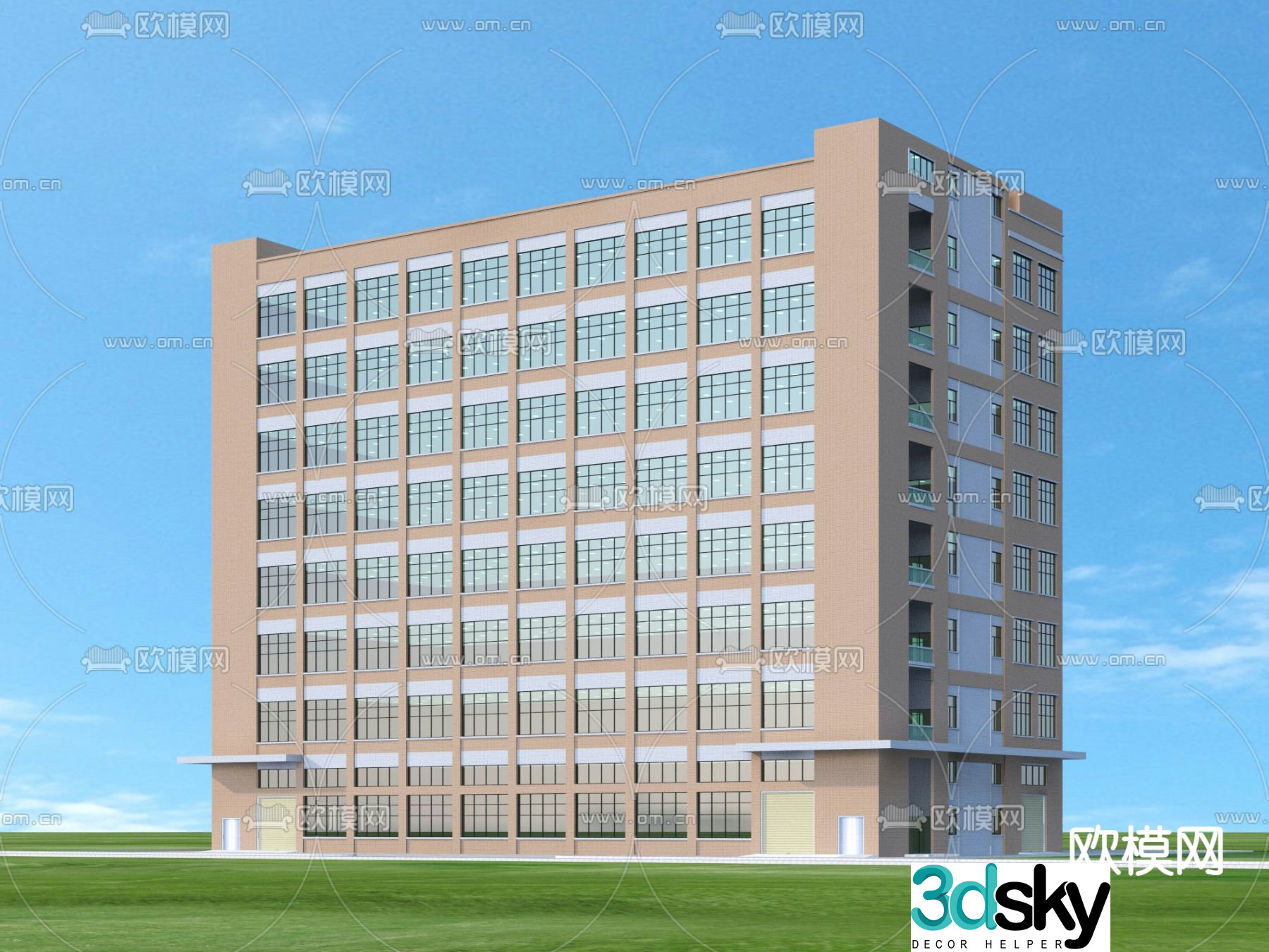 Factory appearance industrial park 3D model
