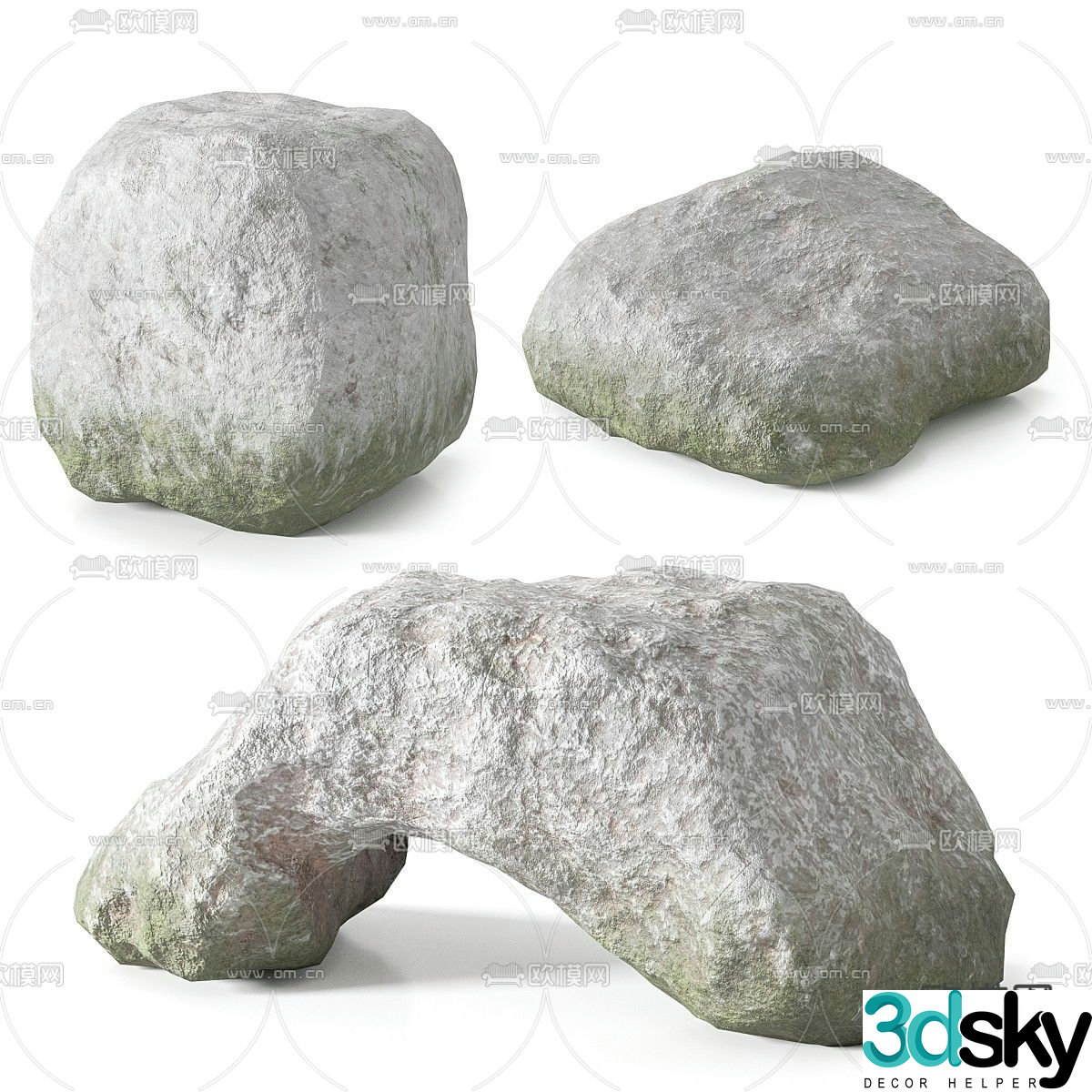 Landscape stones stones rocks 3d model
