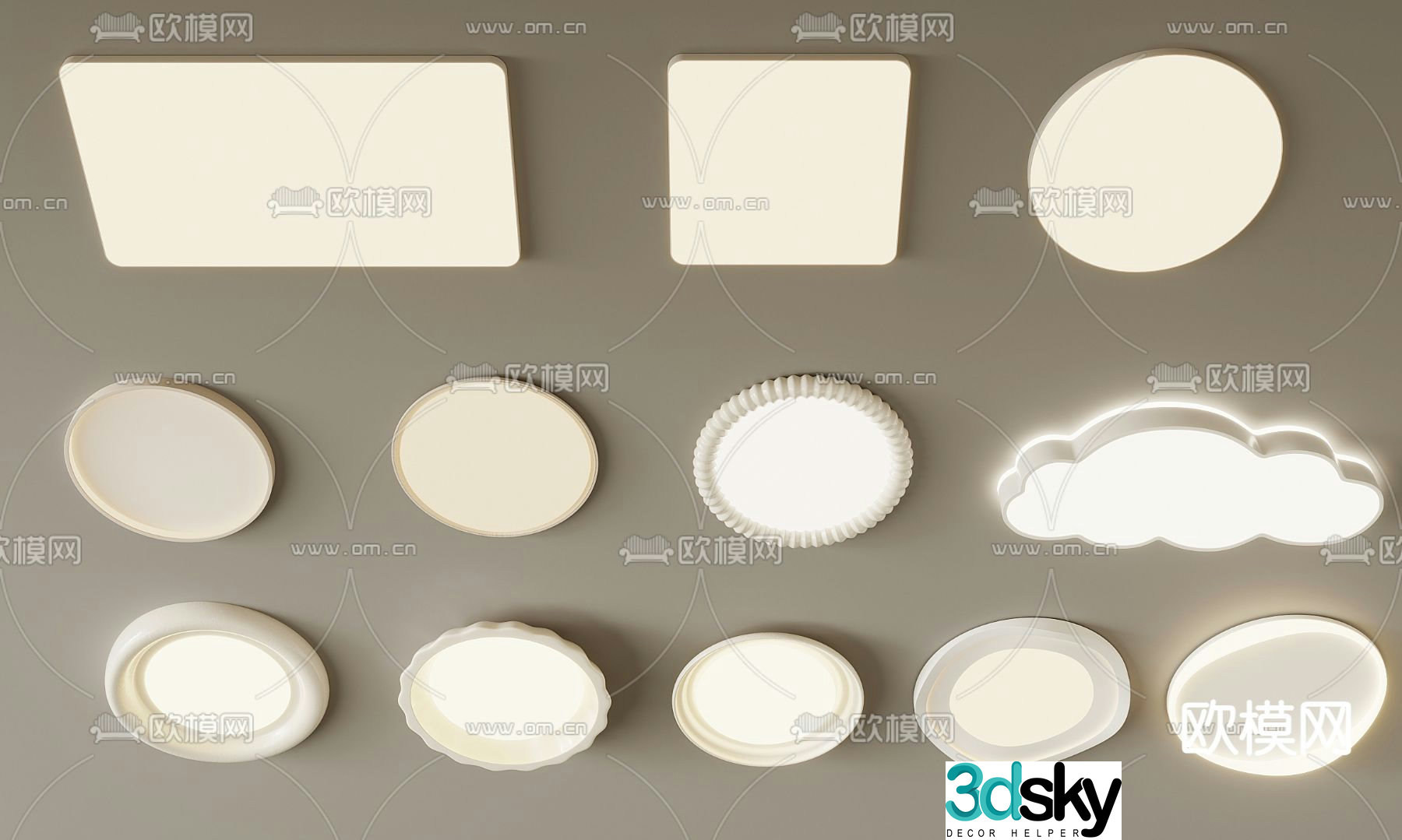 Ceiling lamp bedroom lamp 3d model