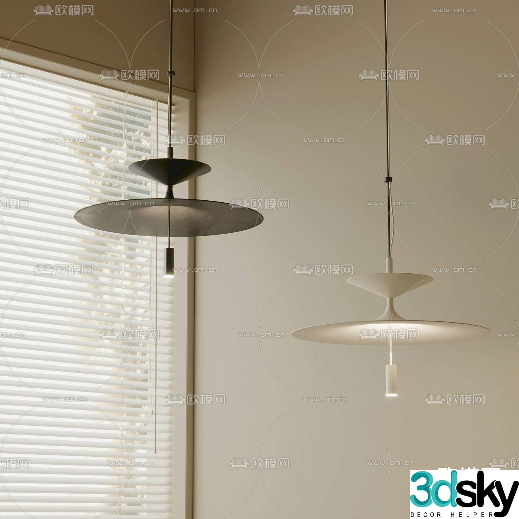 Creative chandelier bedside chandelier 3d model