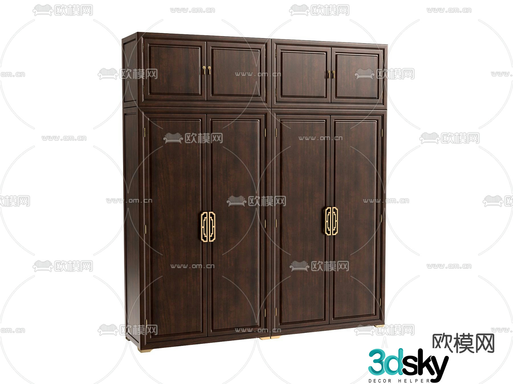 New Chinese style wardrobe 3d model