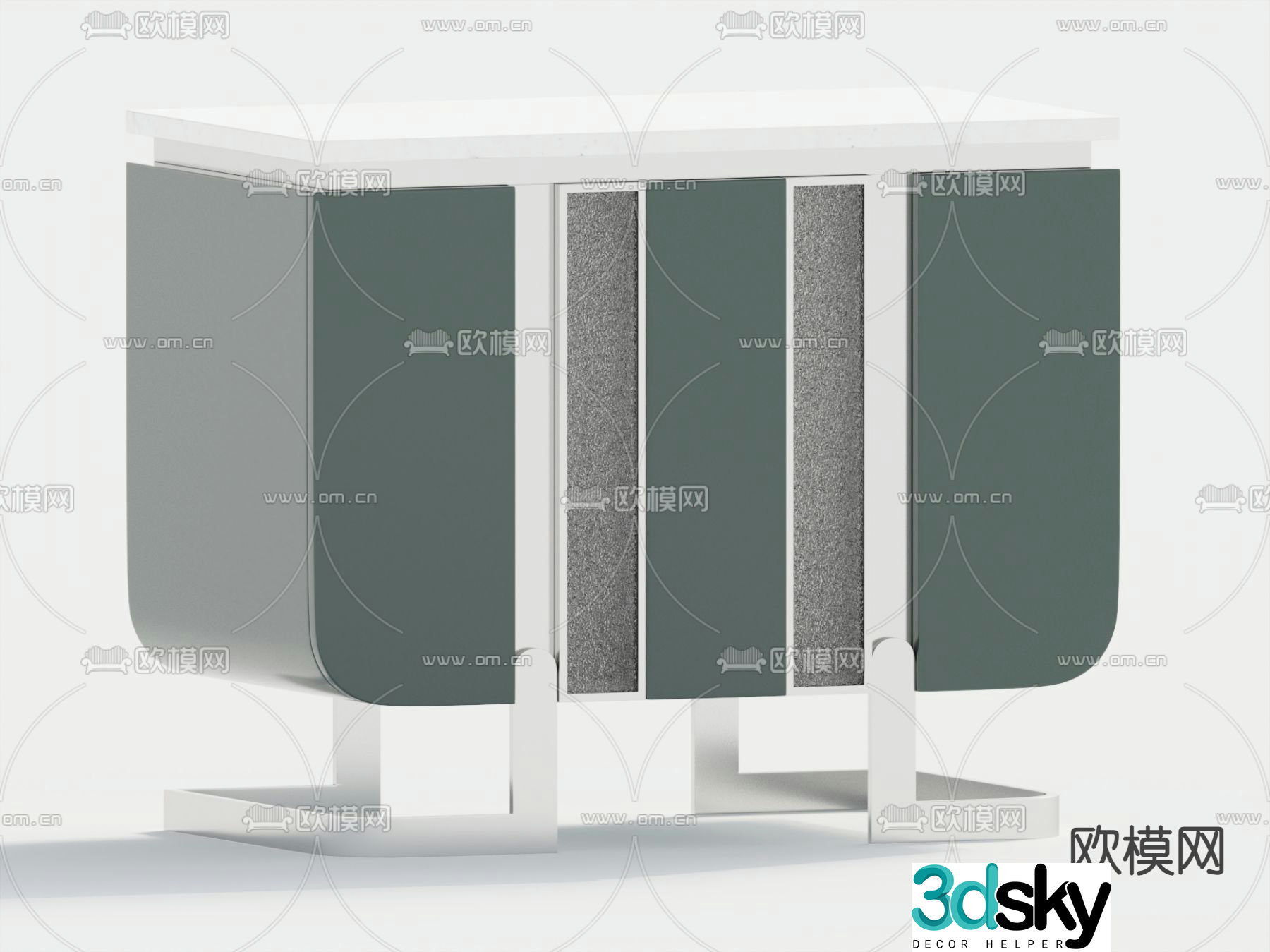 Modern bedside table 3d model