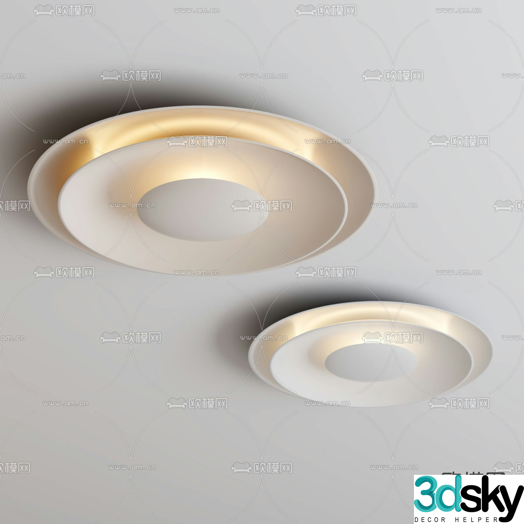 Minimalist ceiling lamp round ceiling lamp 3d model