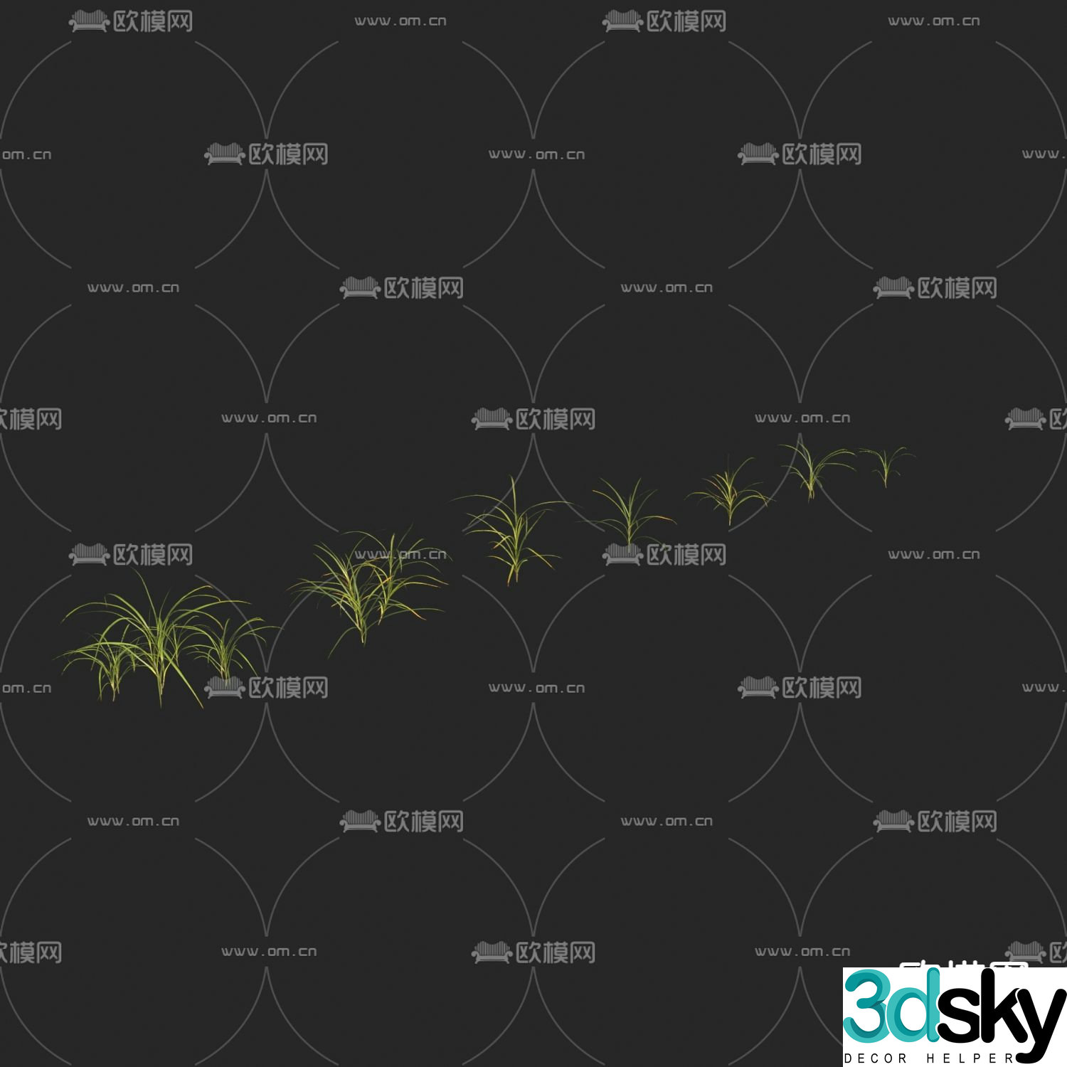 Flowers and plants Duck thatch 3D model