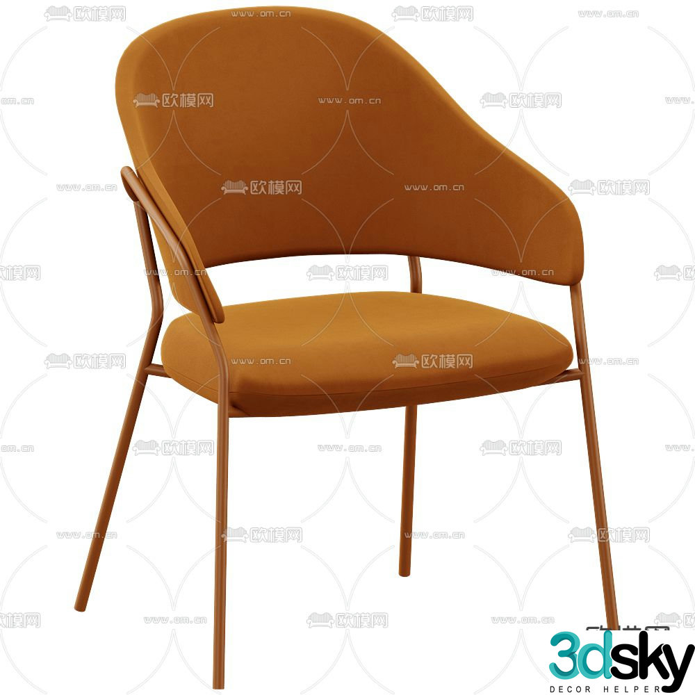 Innova dining chair chair 3d model