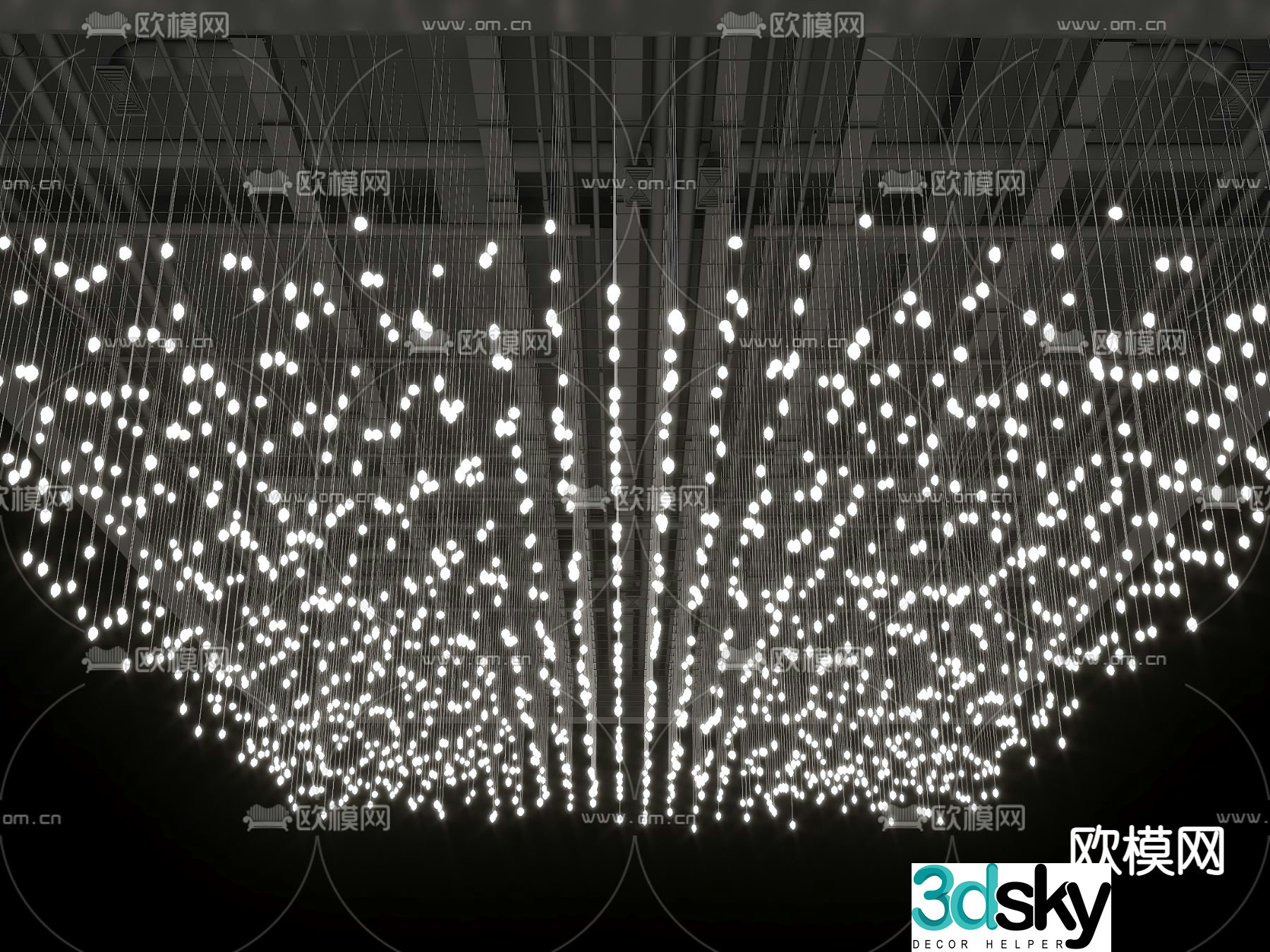 Industrial ceiling star ceiling 3d model