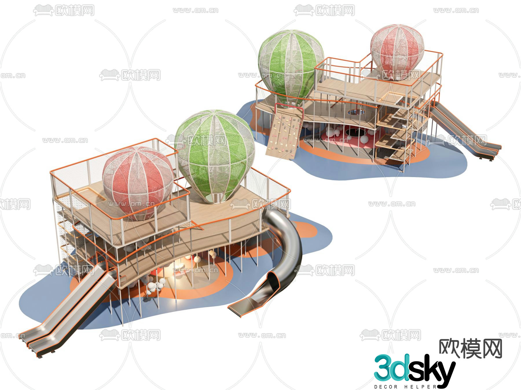 Entertainment equipment slide 3d model
