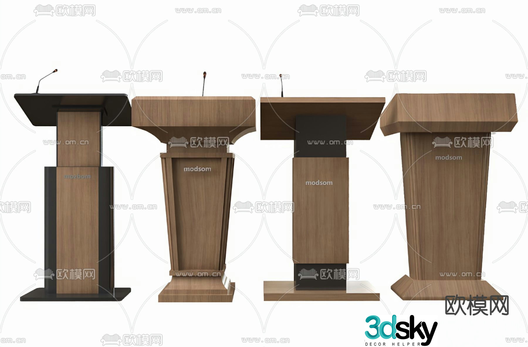 Modern podium podium hosting podium welcome podium 3D model