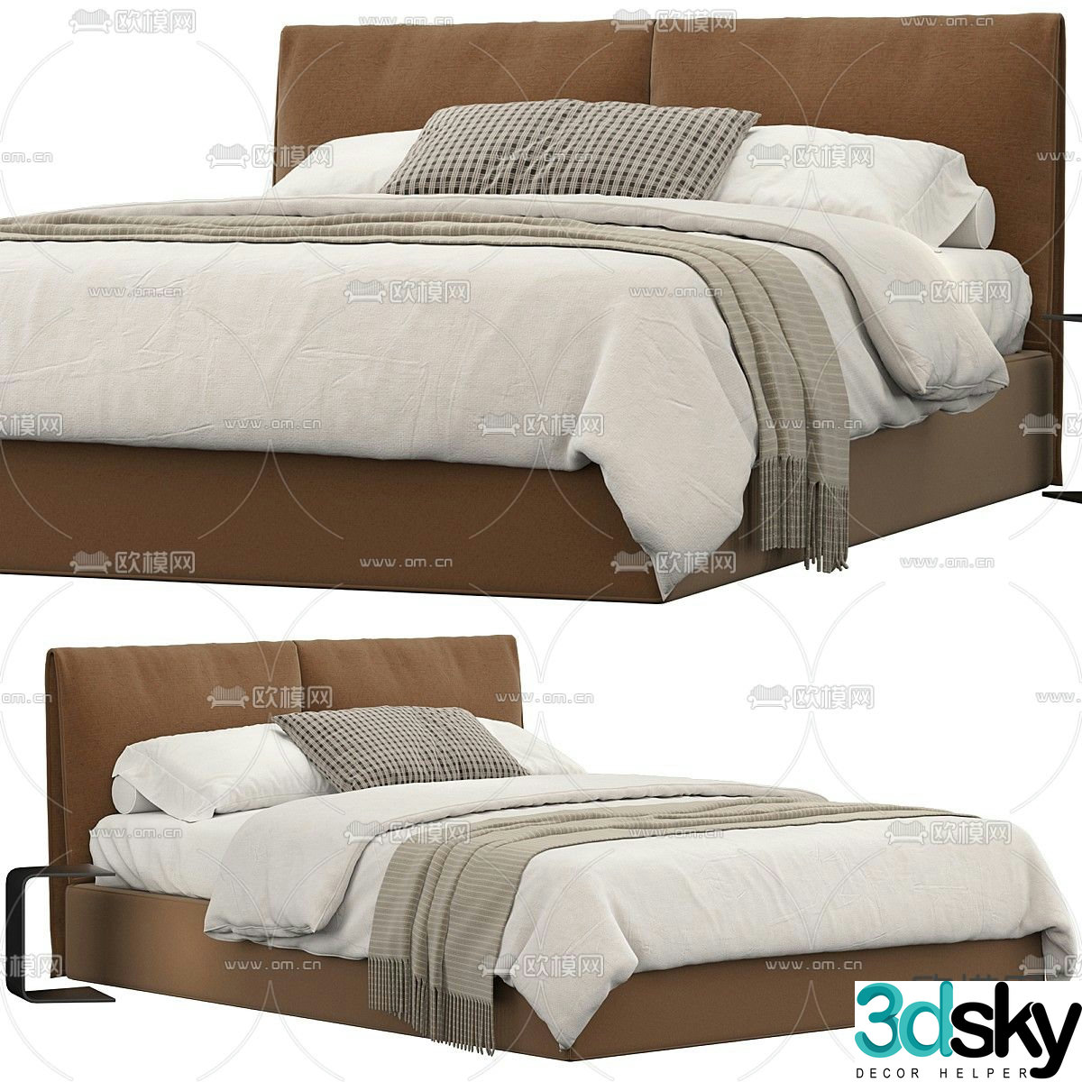 Ditre italia modern double bed 3d model