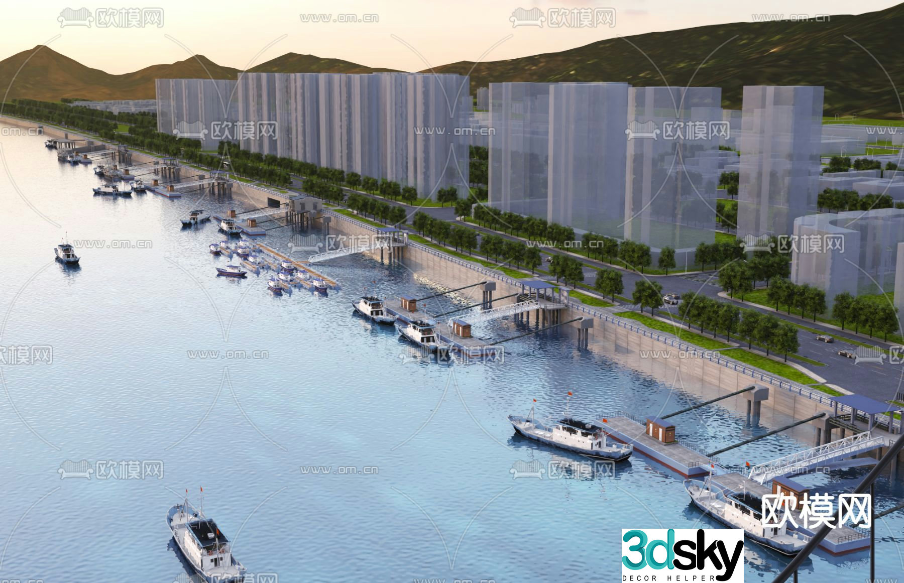 pier port 3d model