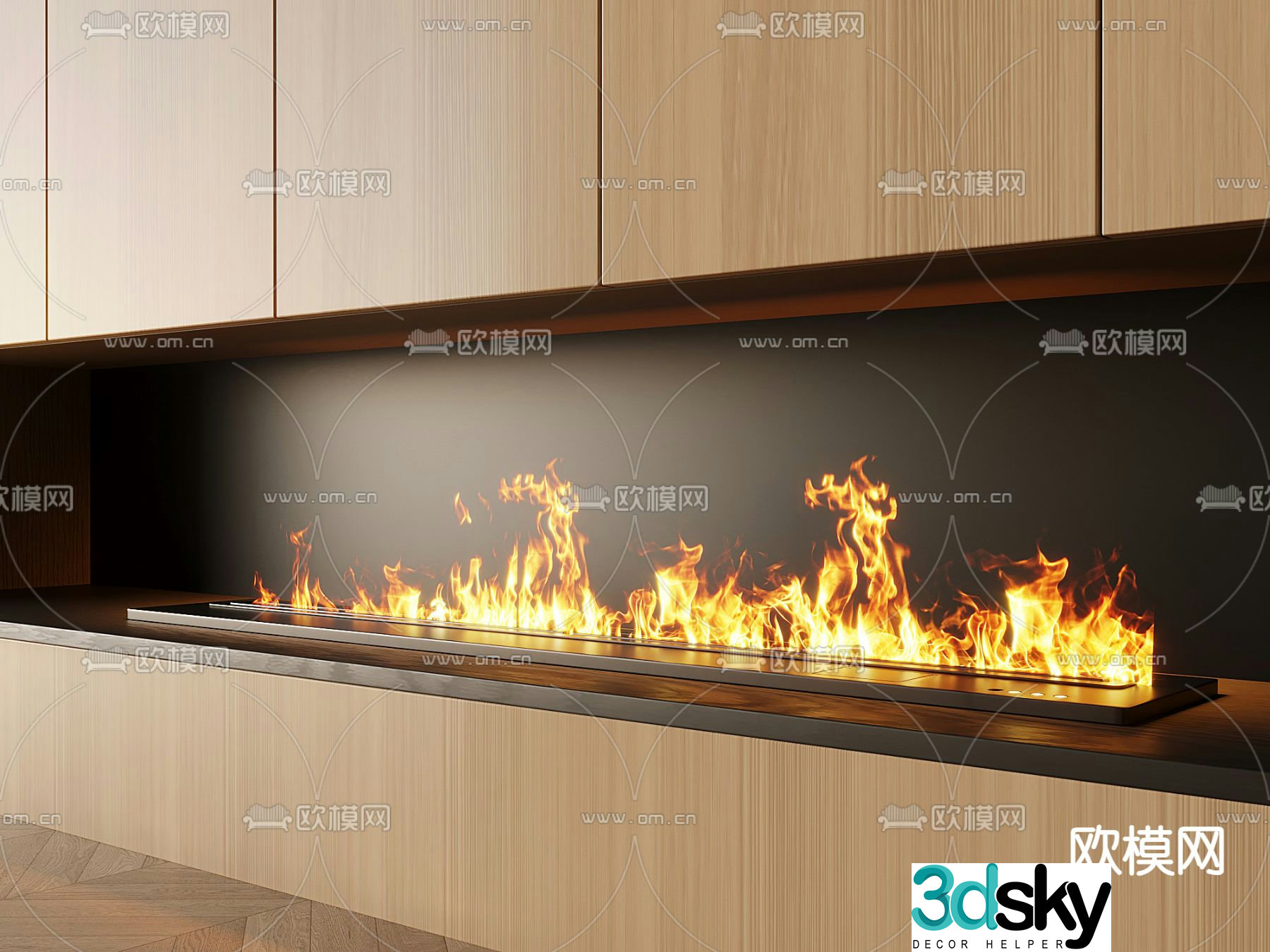 electronic fireplace stove 3d model