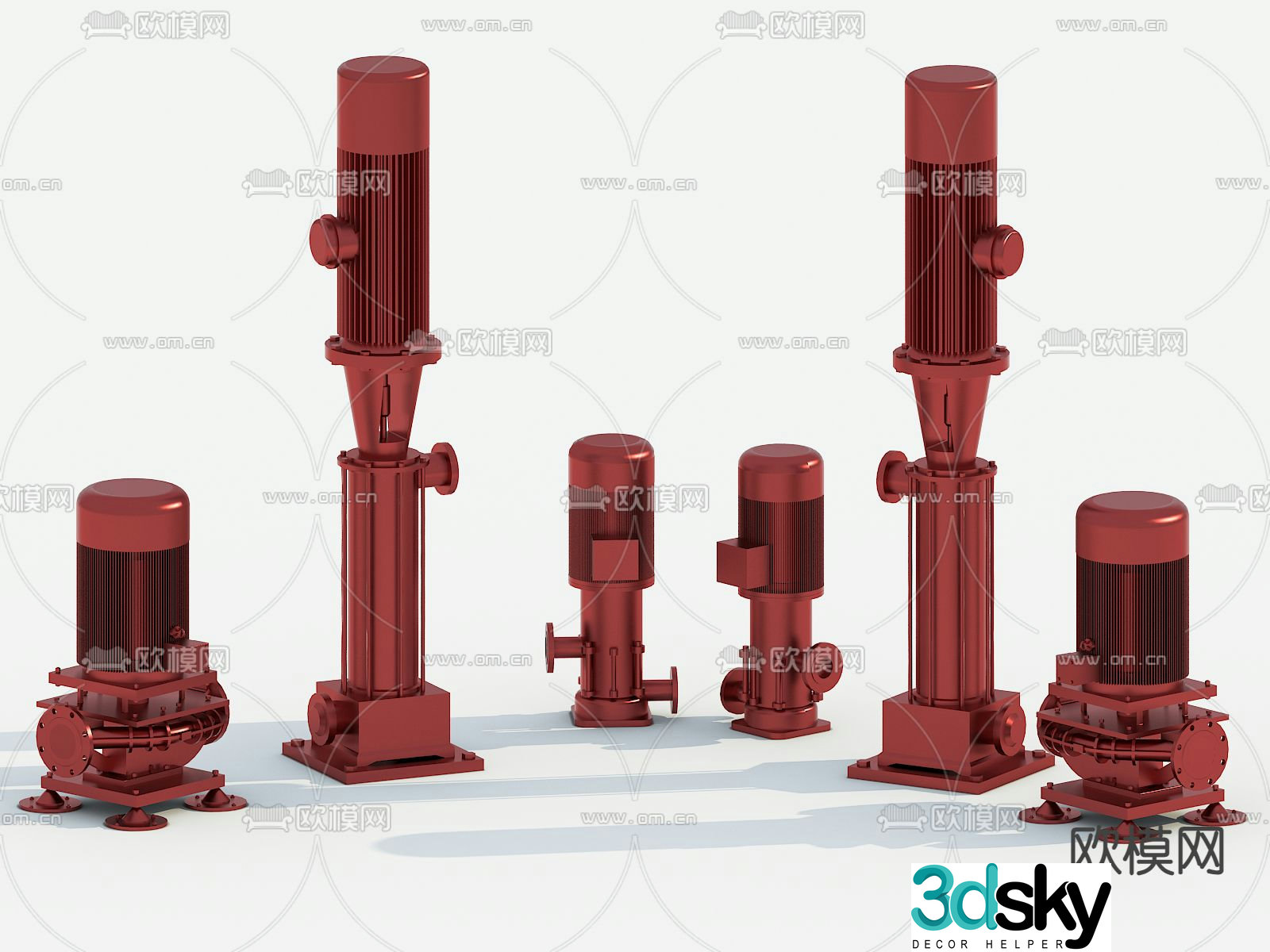 Domestic water supply water pump 3d model