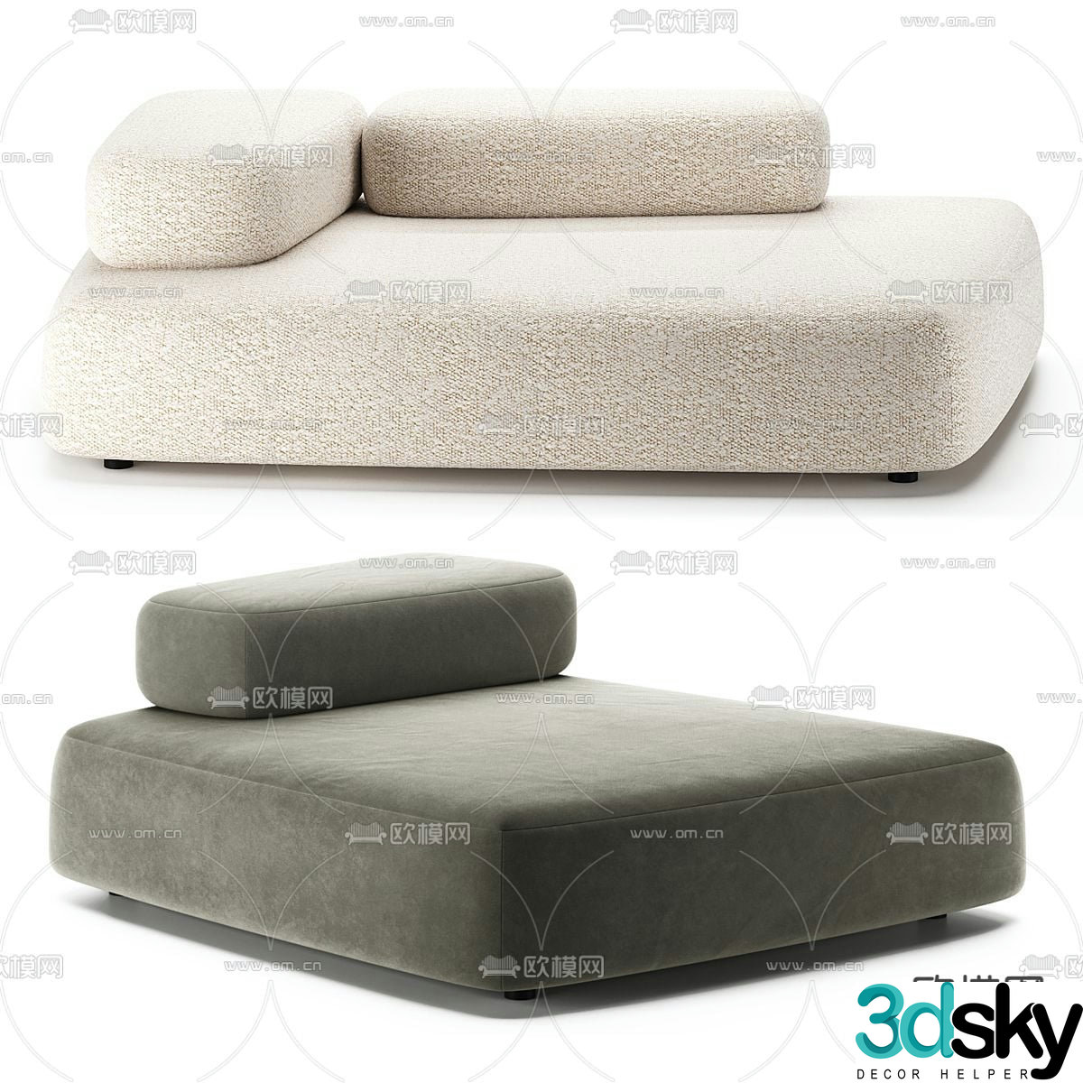 Chaise longue beauty couch 3d model