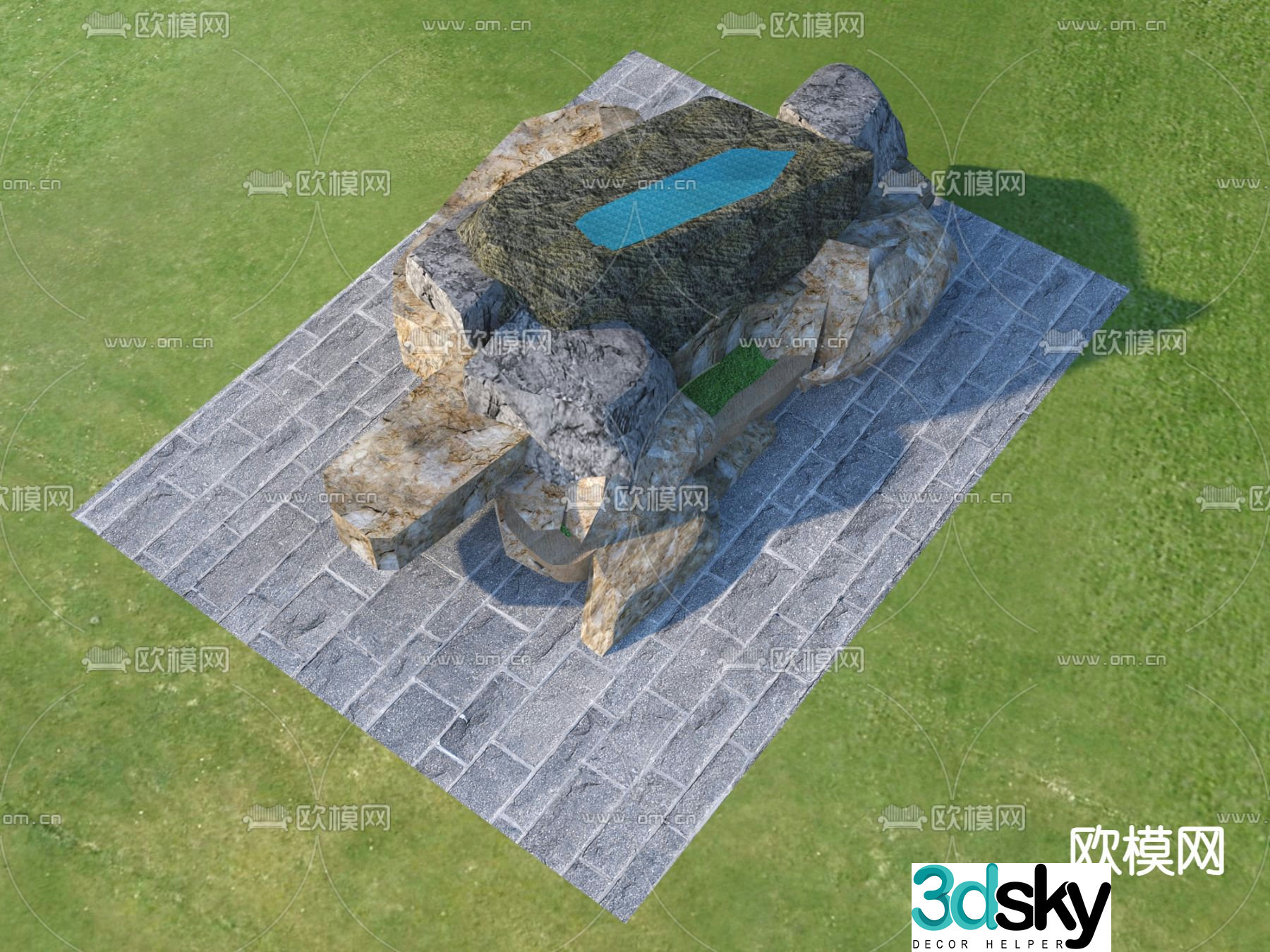 stone landscape stone landscape sketch 3d model